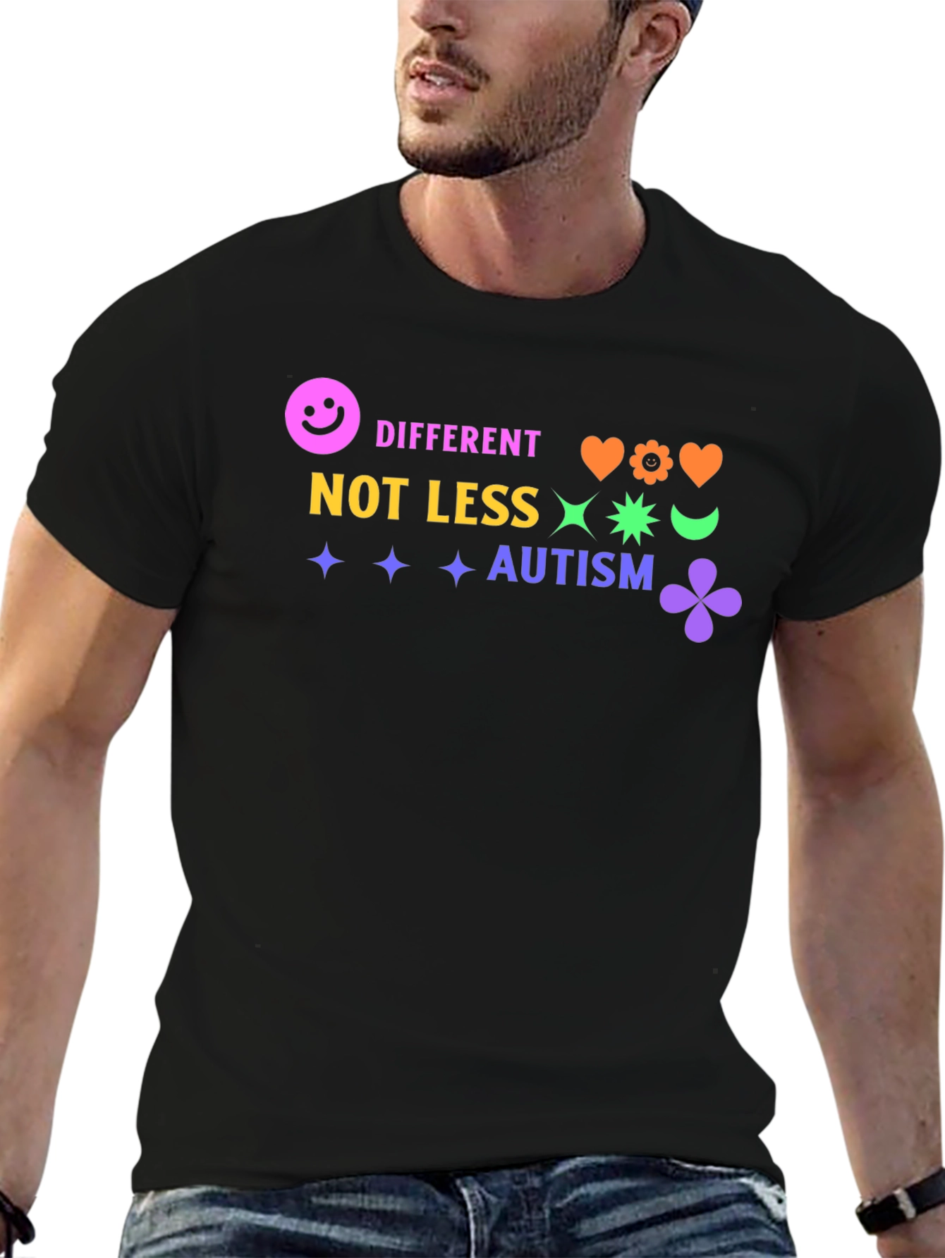 Autism Awareness Graphic Tee - Different Not Less
