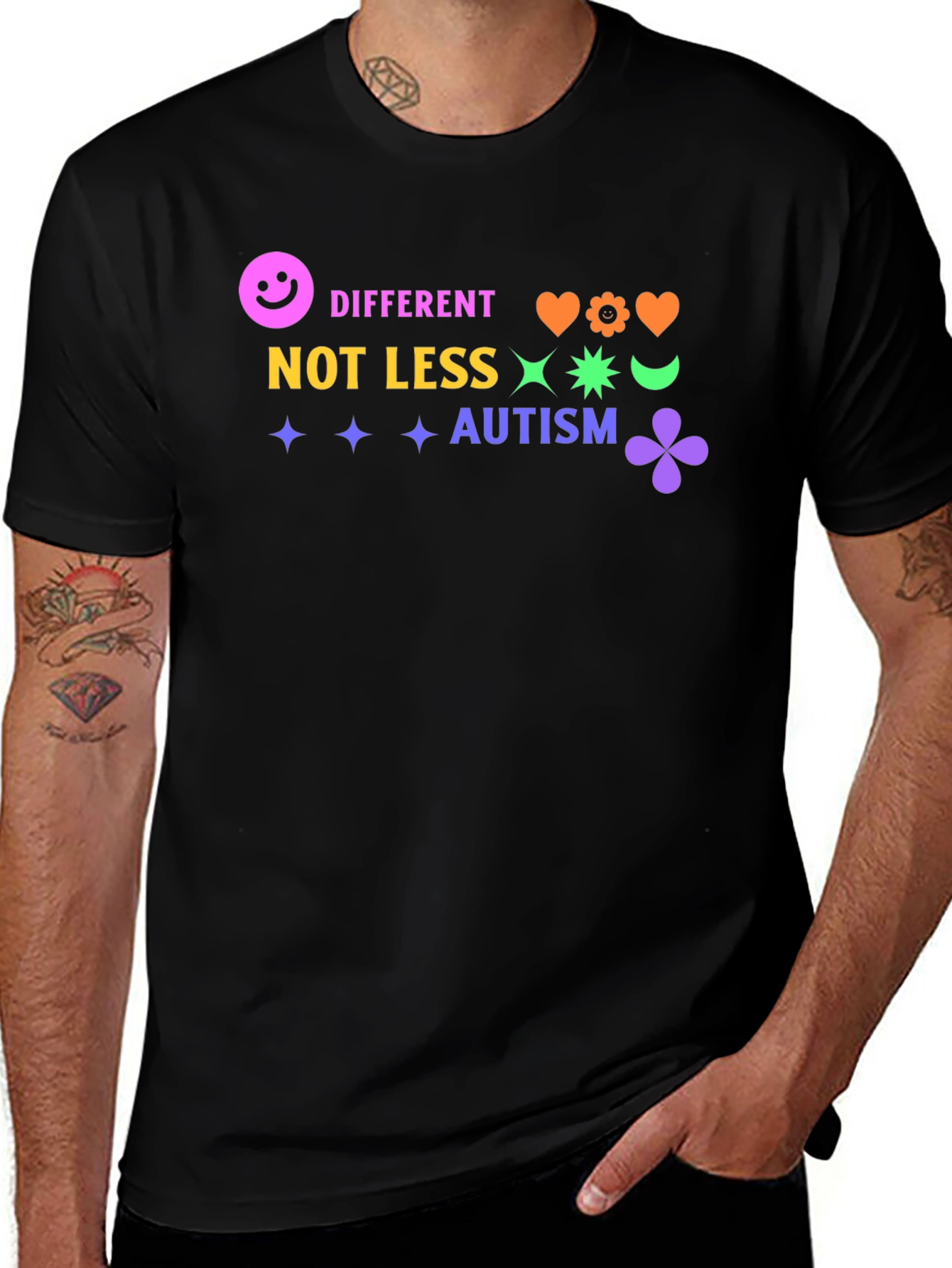Autism Awareness Graphic Tee - Different Not Less