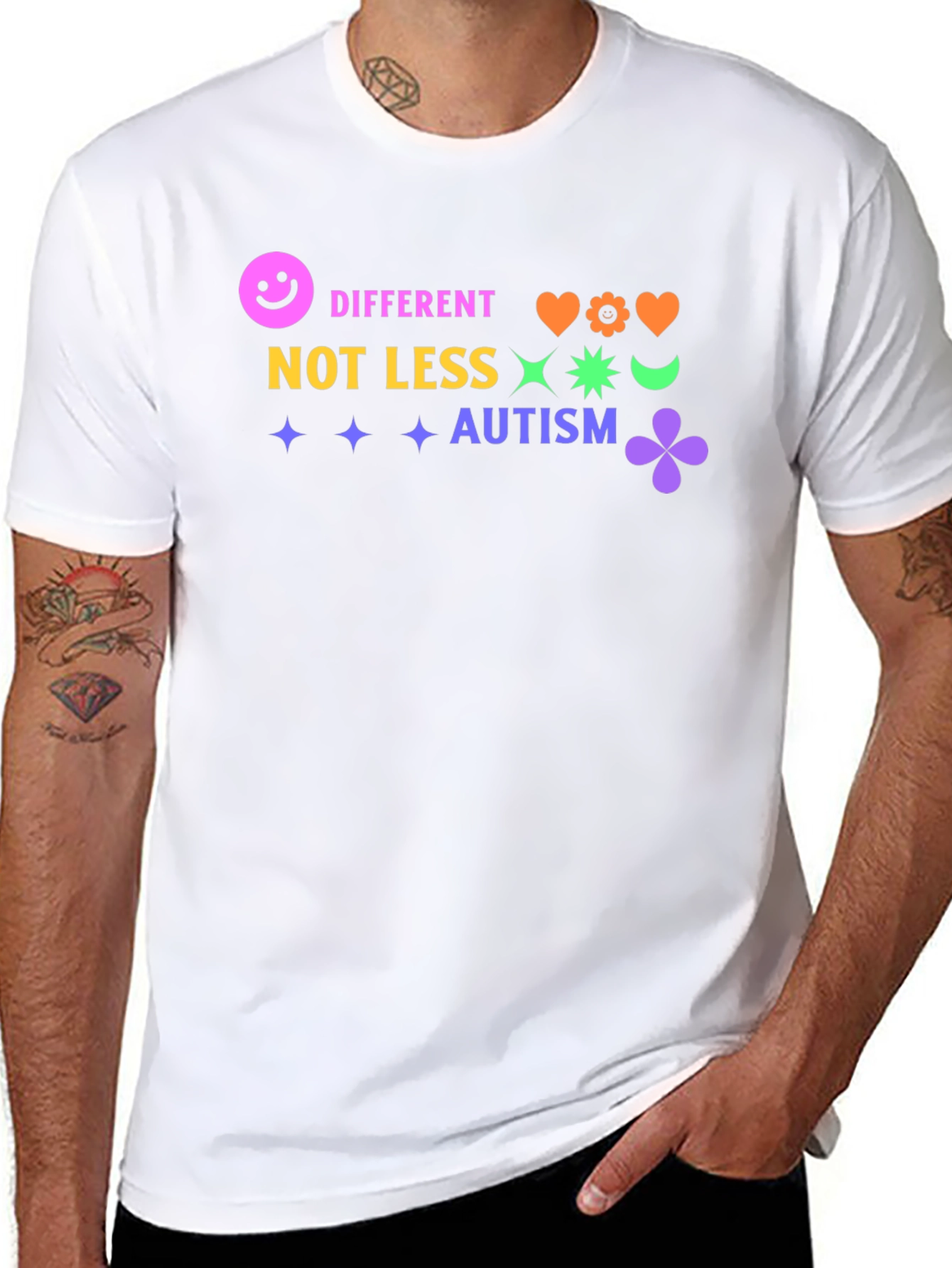 Autism Awareness Graphic Tee - Different Not Less