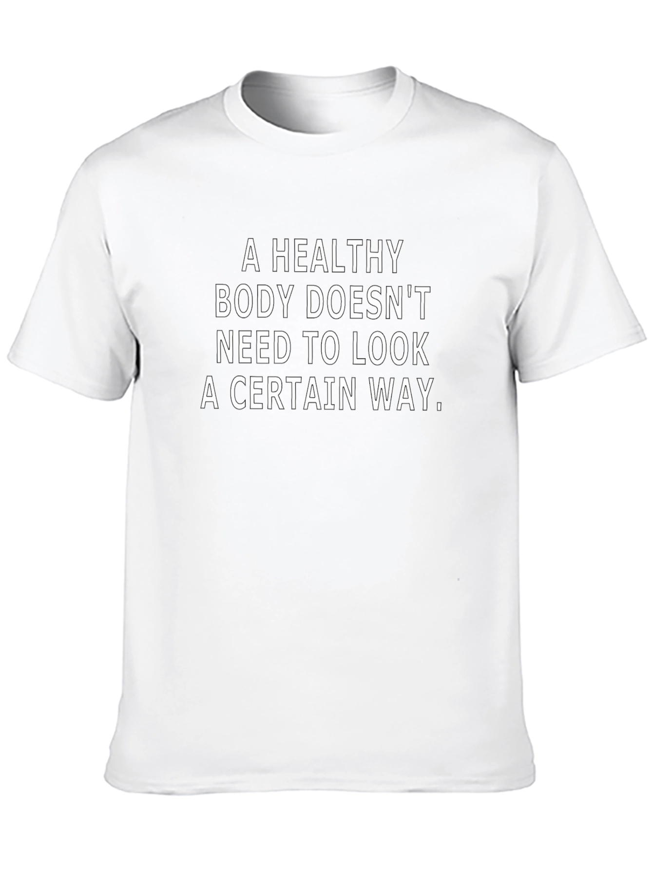 Healthy Body Statement Black T-Shirt