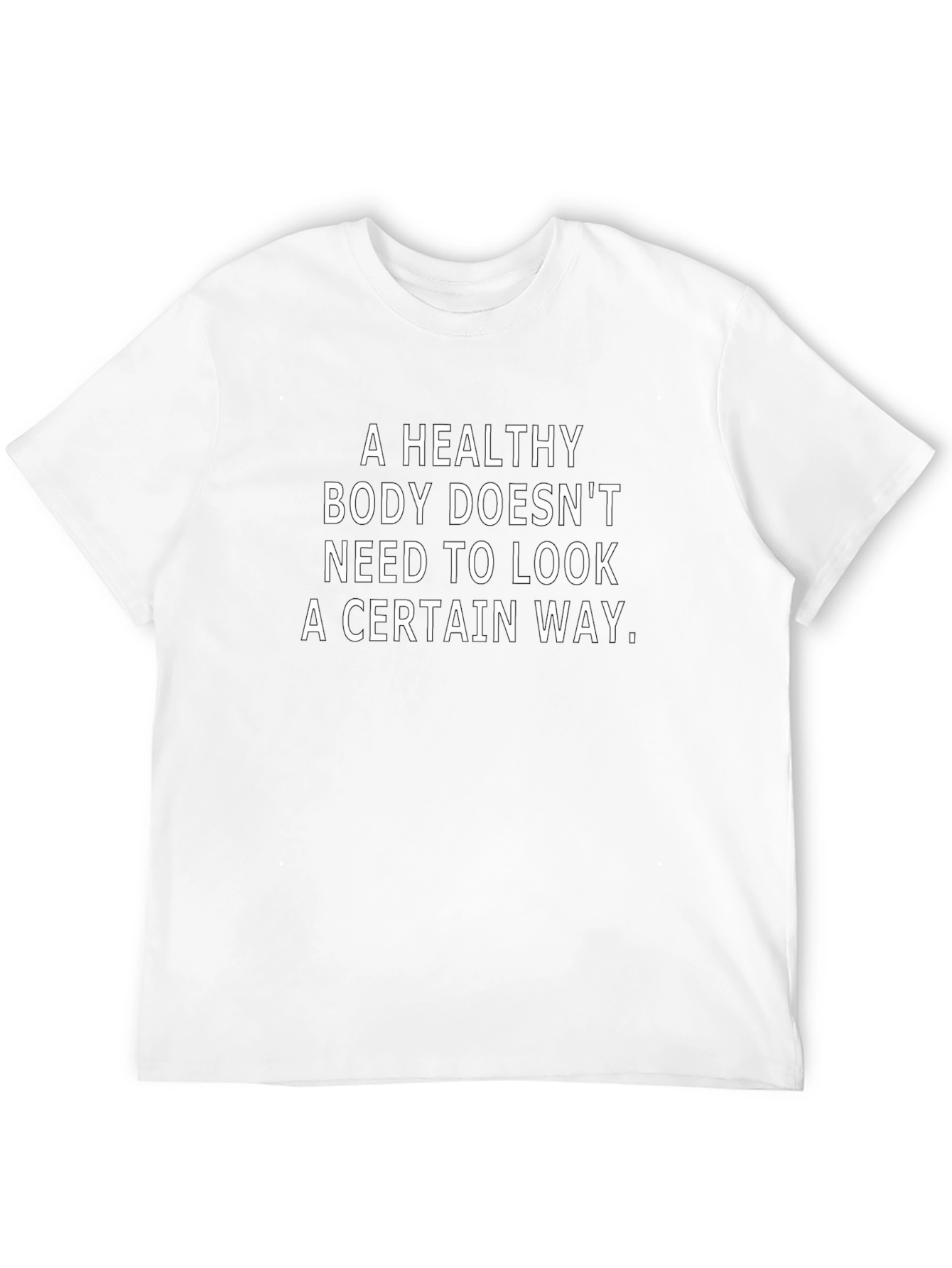 Healthy Body Statement Black T-Shirt