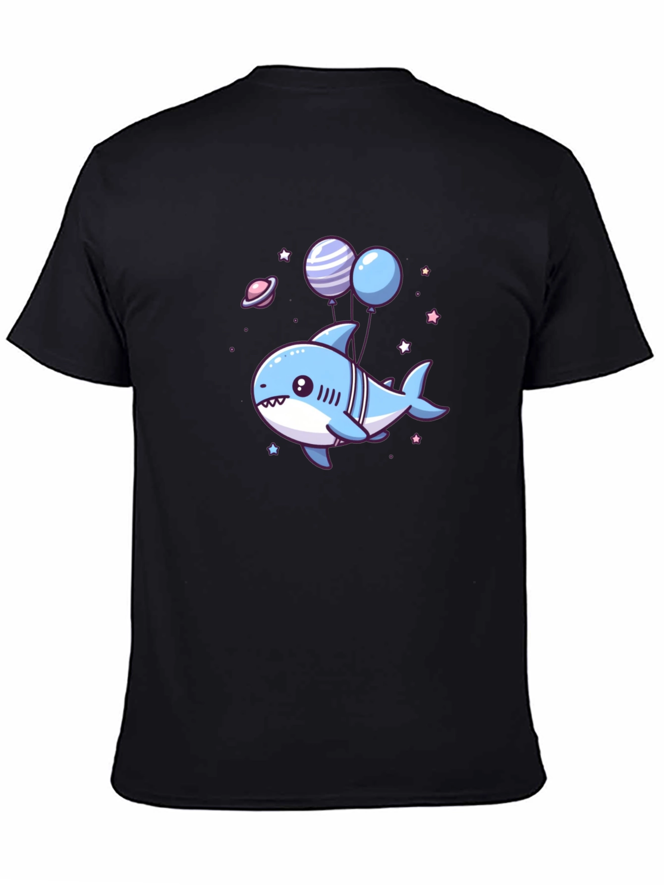 Cute Cartoon Shark with Balloons T-Shirt