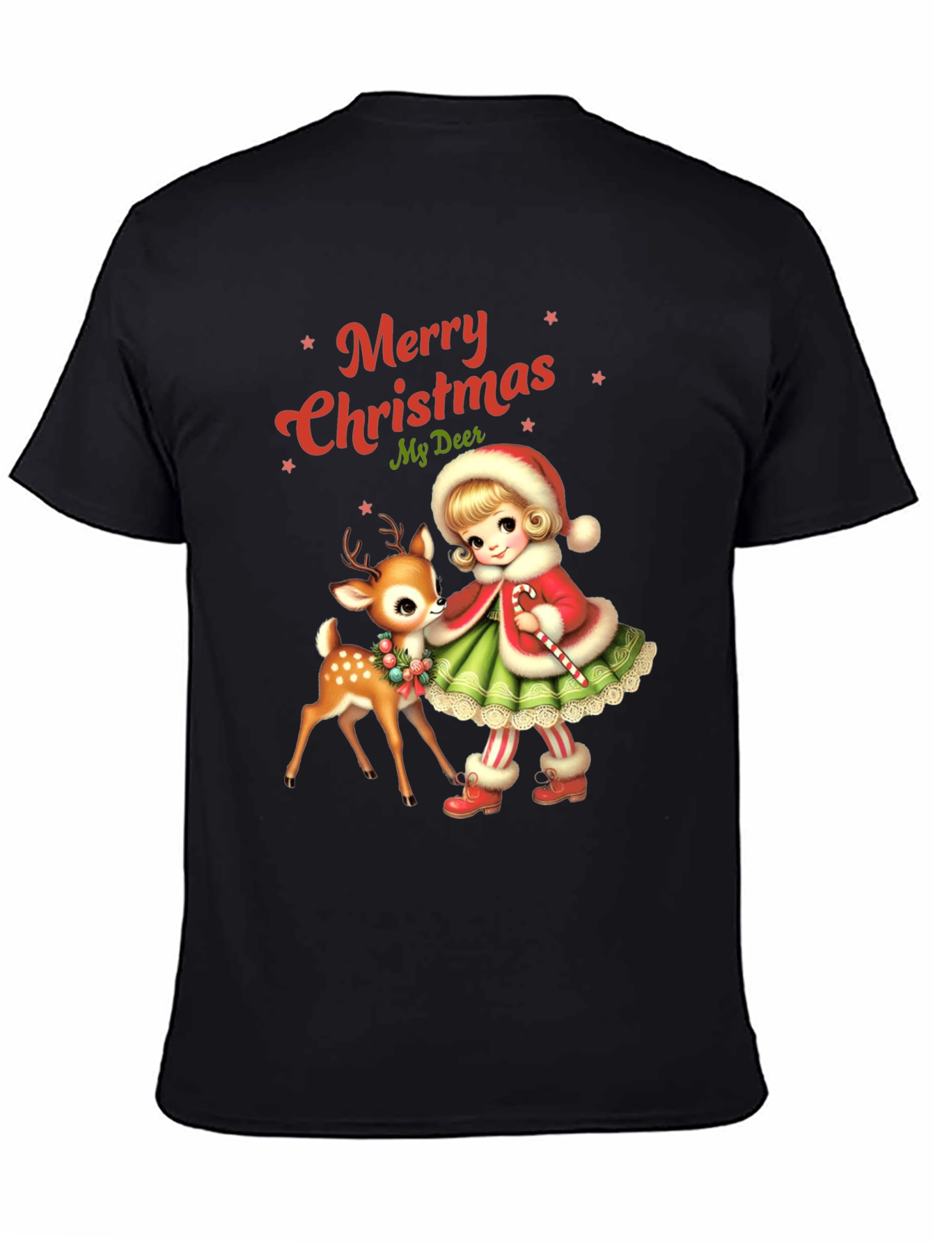 Festive Christmas Deer Graphic Tee