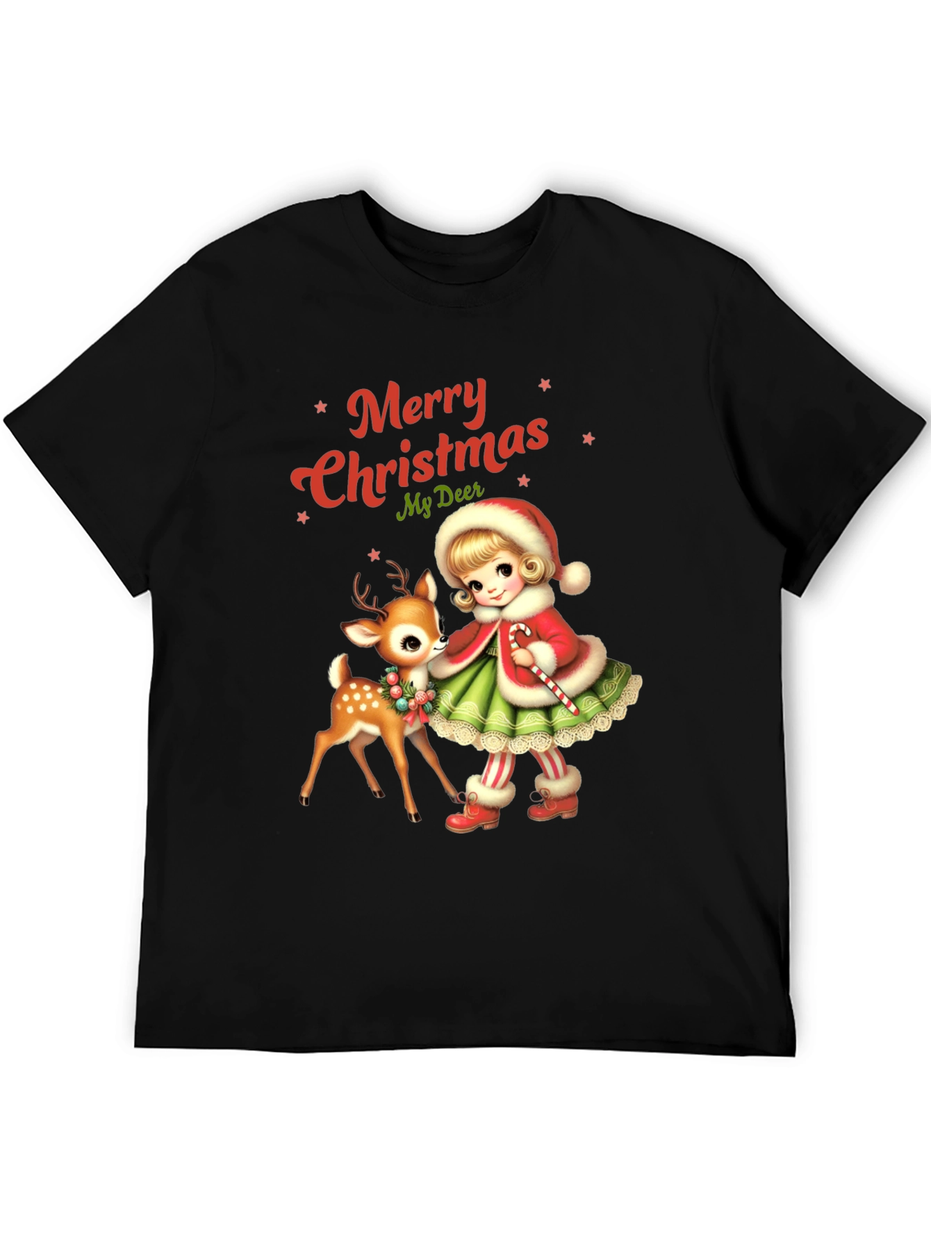Festive Christmas Deer Graphic Tee