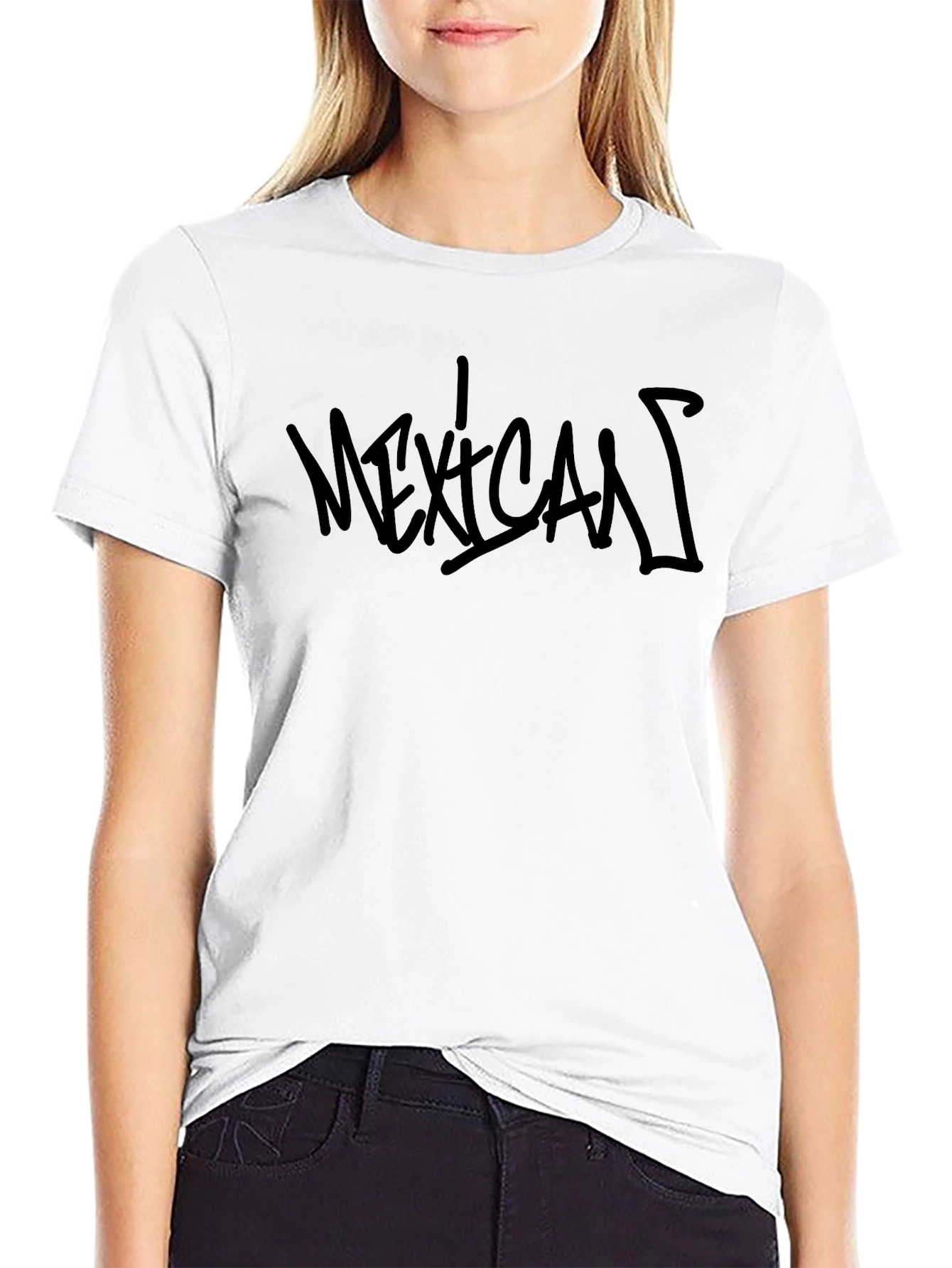 Mens Black Mexican Graphic T-Shirt