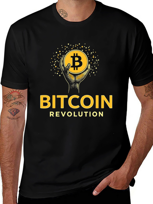 Bitcoin Revolution Graphic Tee - Crypto Enthusiast Apparel