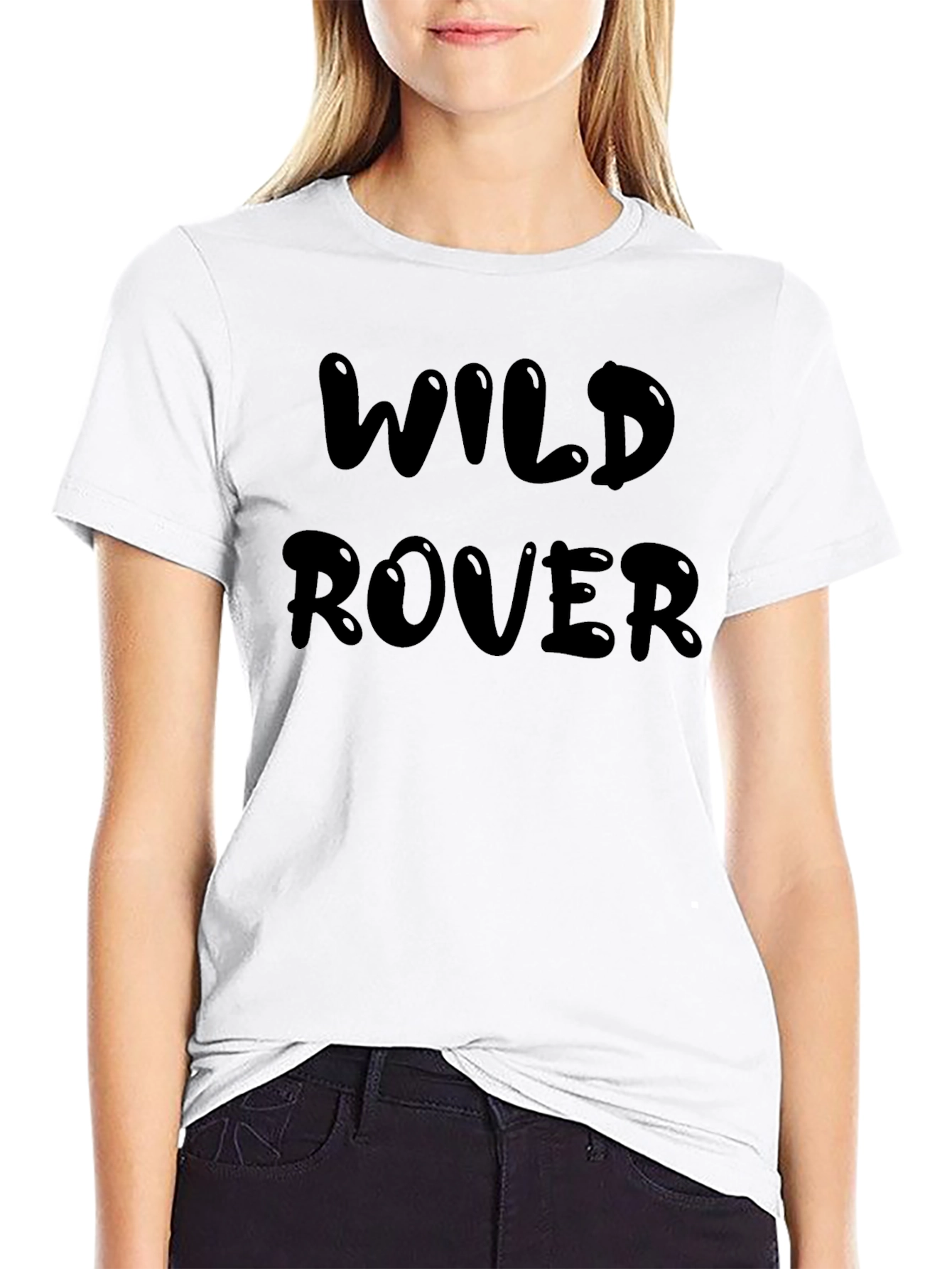 Wild Rover Black Crew Neck Graphic Tee