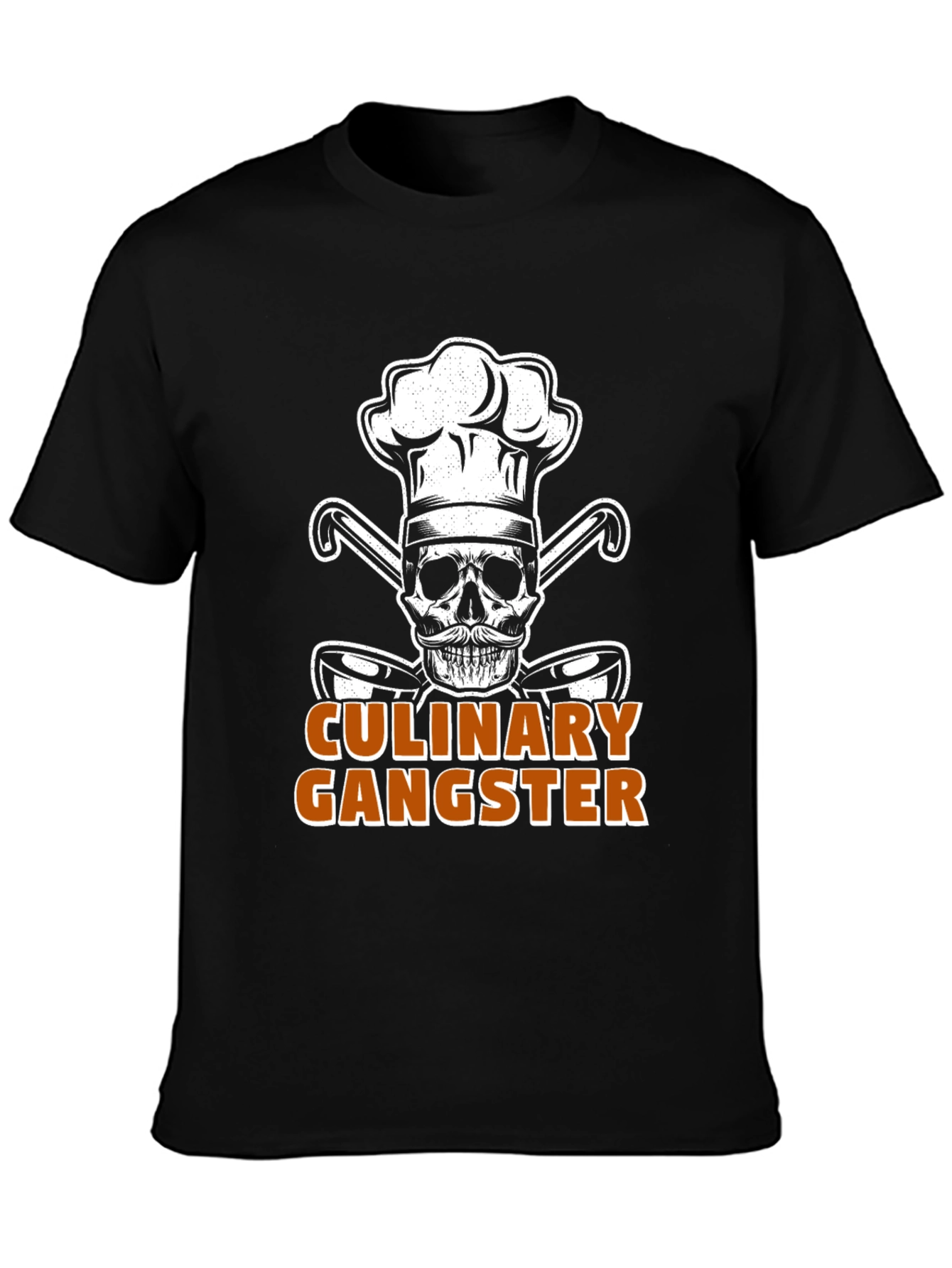 Culinary Gangster Chef Skull Graphic T-Shirt