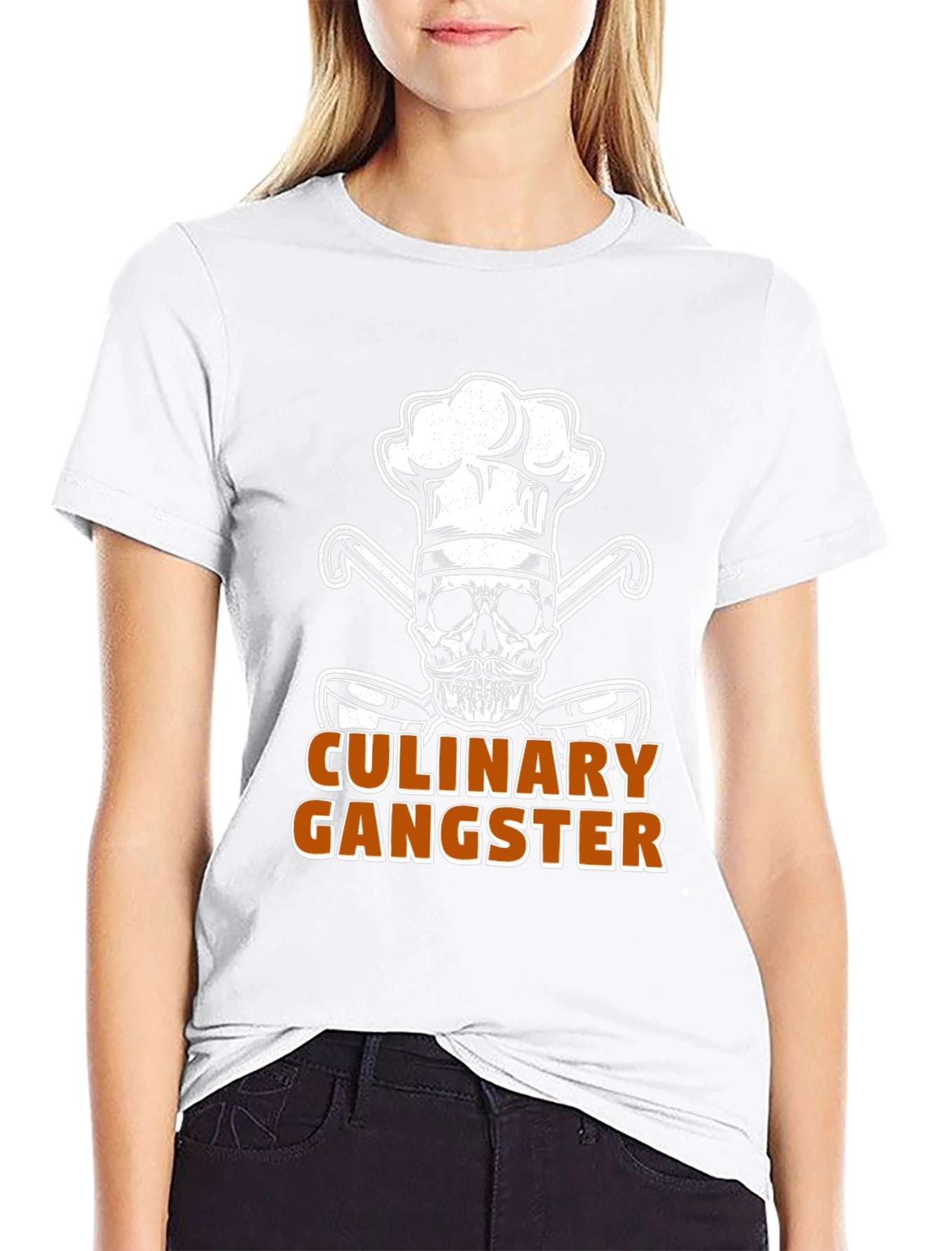 Culinary Gangster Chef Skull Graphic T-Shirt