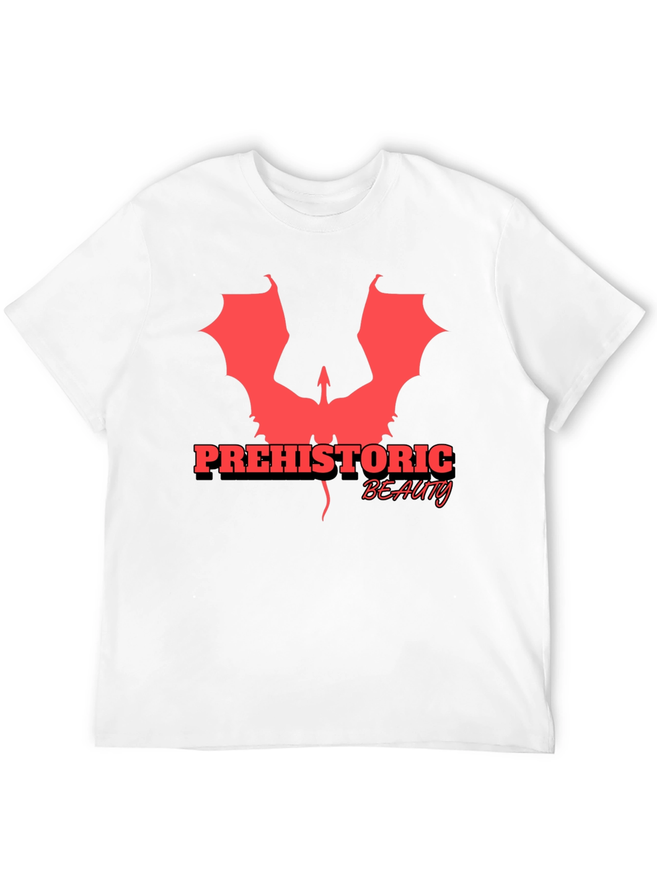Prehistoric Beauty Graphic Tee - Black Cotton T-Shirt