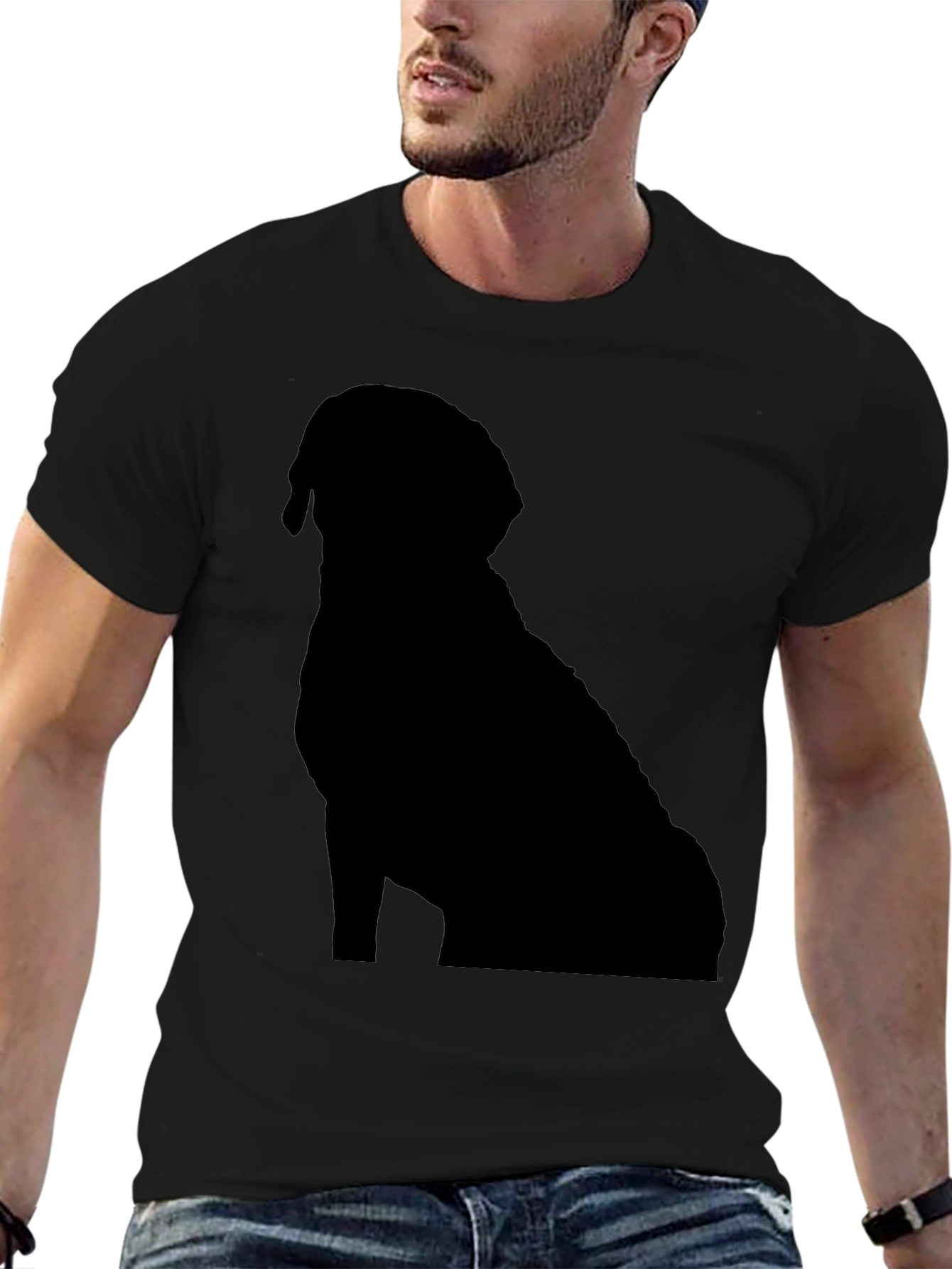 Dog Silhouette Black T-Shirt | Pet Lover Apparel