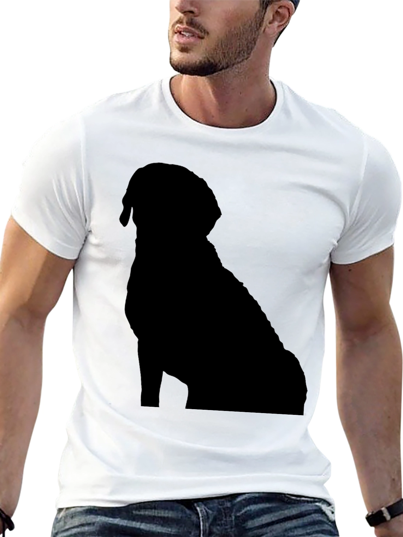 Dog Silhouette Black T-Shirt | Pet Lover Apparel
