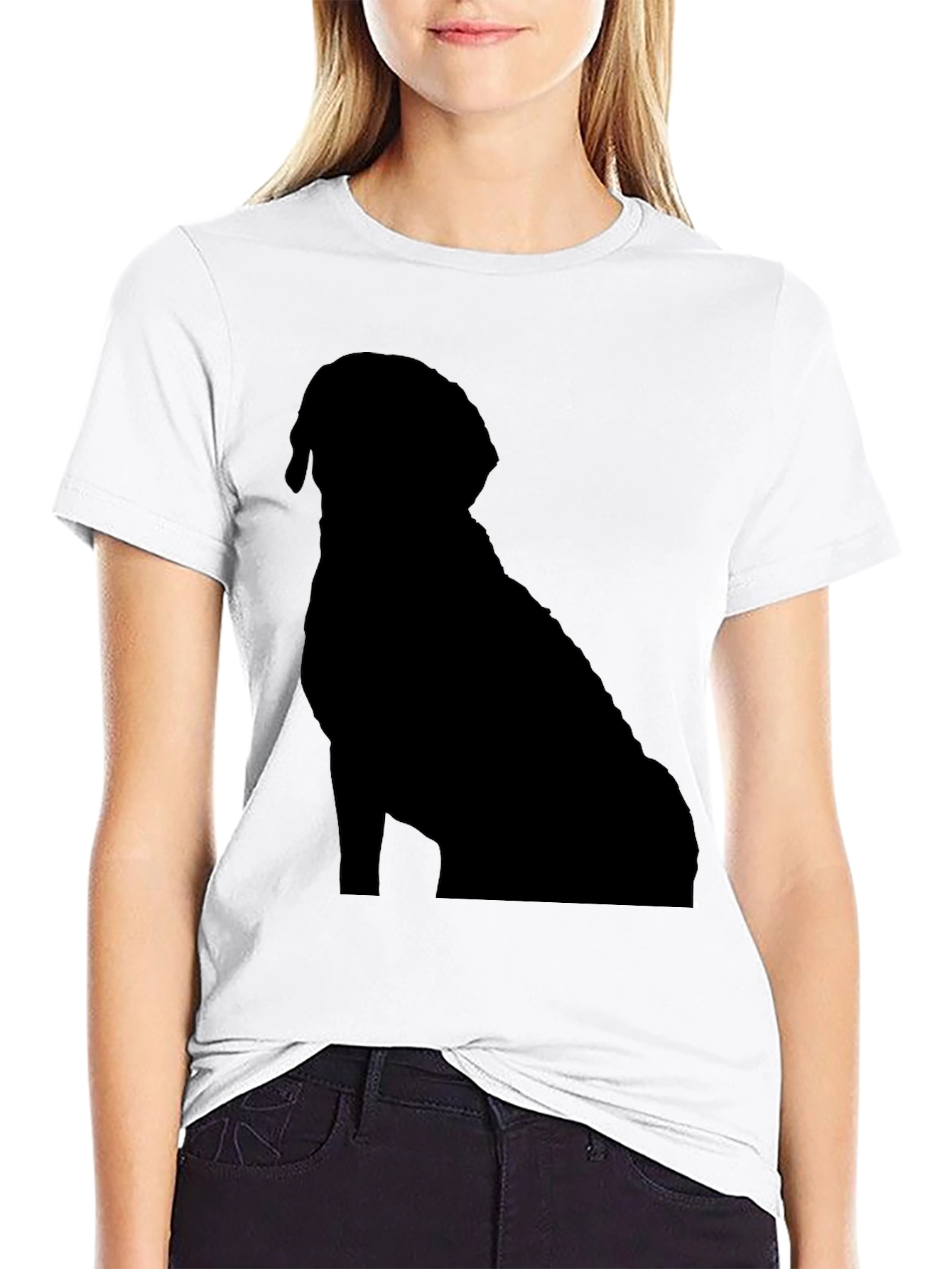 Dog Silhouette Black T-Shirt | Pet Lover Apparel