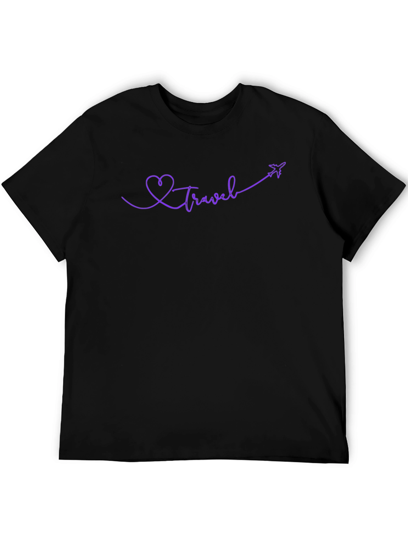 Travel Heart Airplane Graphic T-Shirt