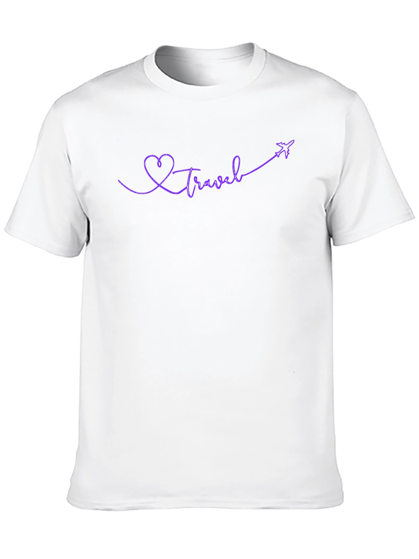 Travel Heart Airplane Graphic T-Shirt