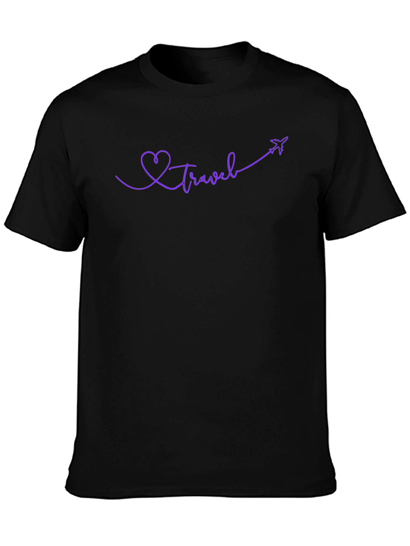 Travel Heart Airplane Graphic T-Shirt