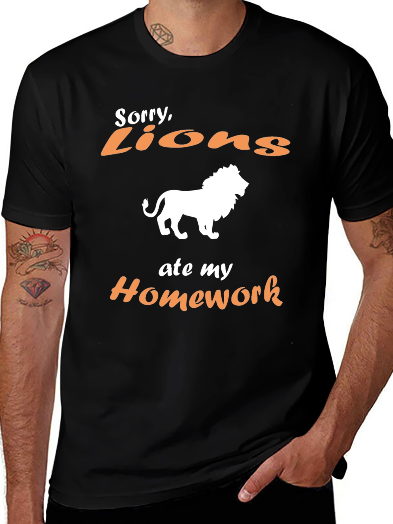 Sorry Lions Ate My Homework Graphic Tee