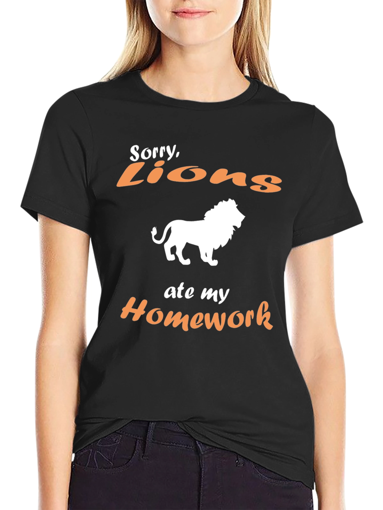 Sorry Lions Ate My Homework Graphic Tee