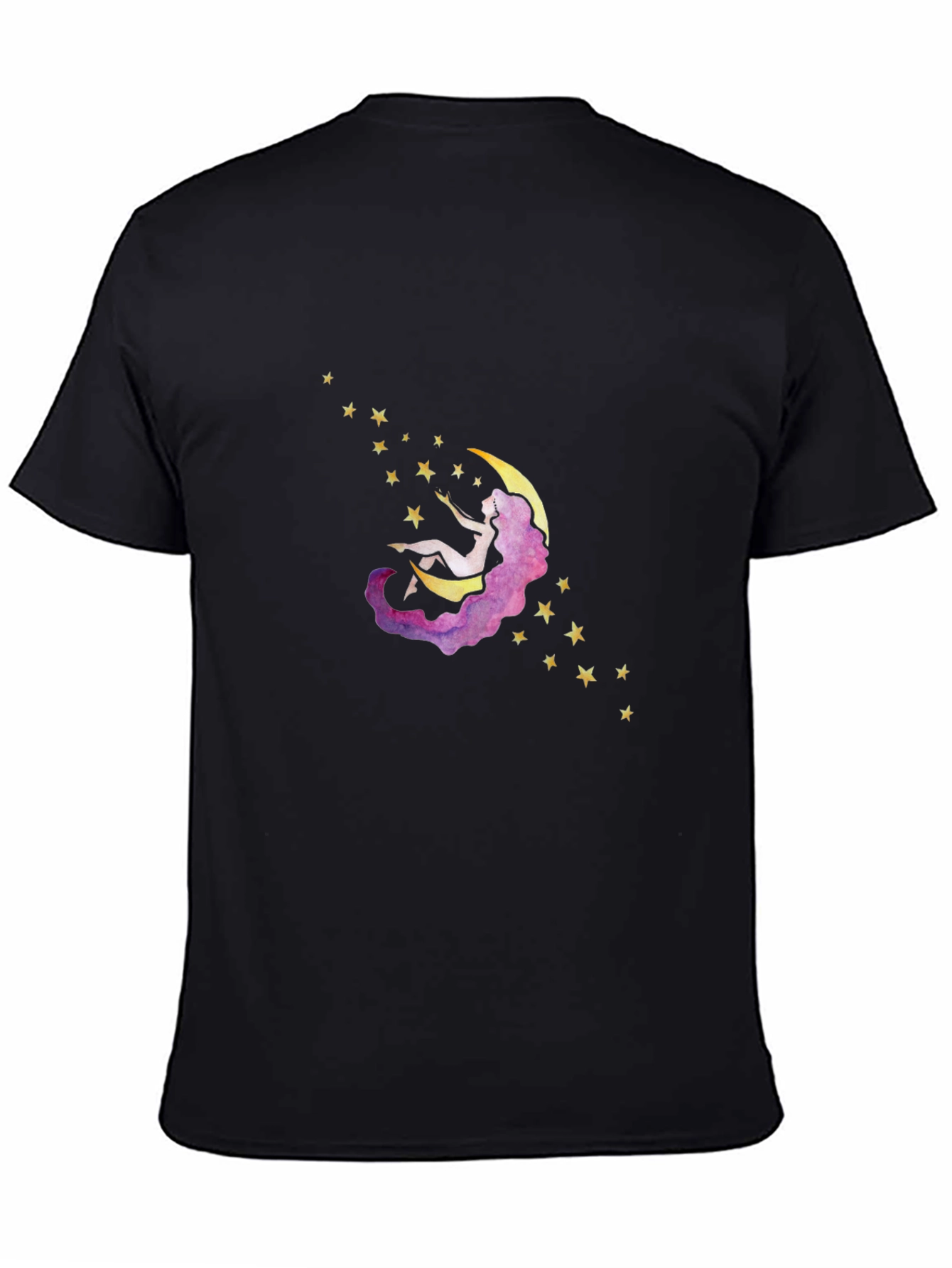 Moon Dreamer T-Shirt - Black Cotton