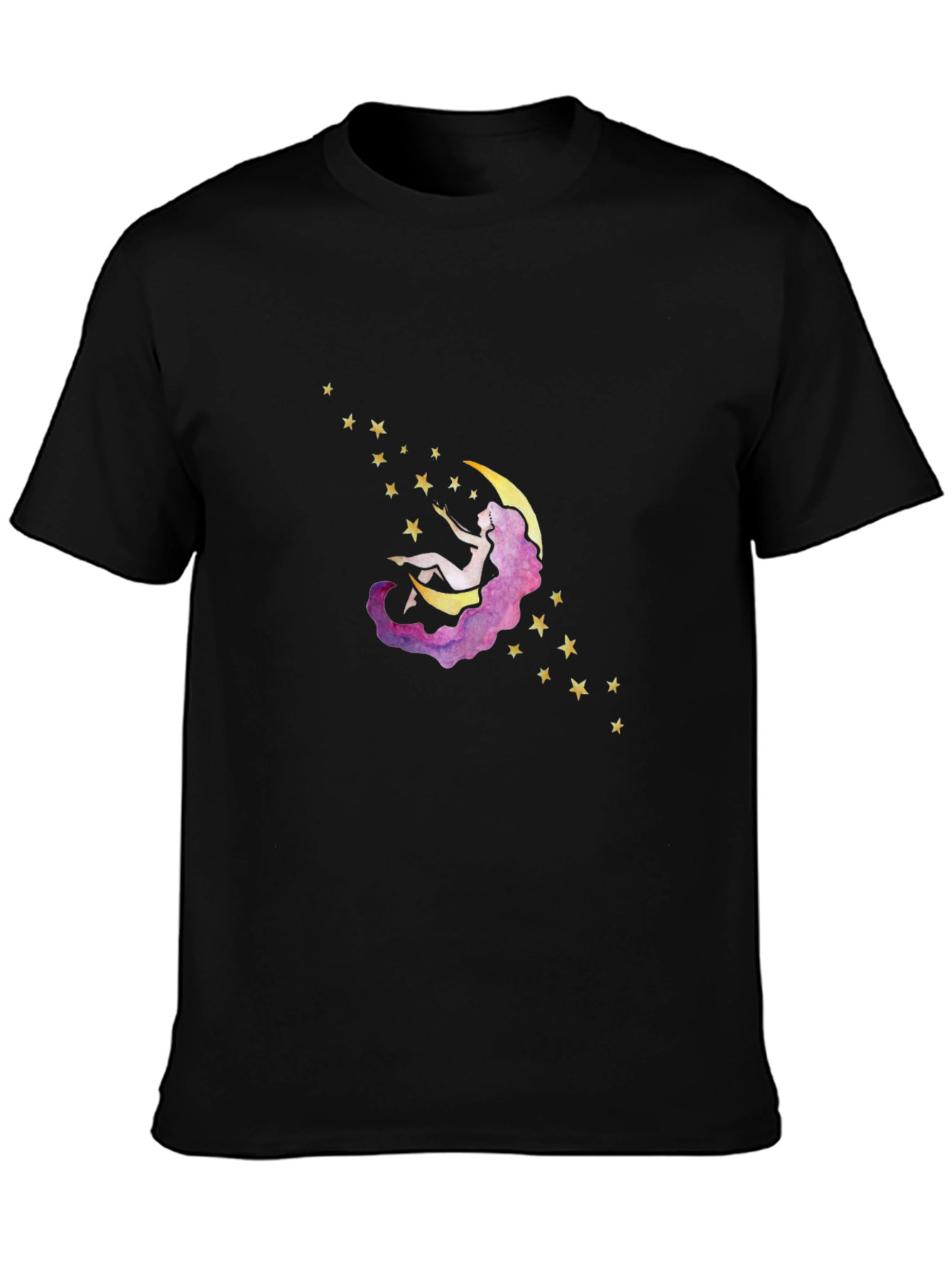Moon Dreamer T-Shirt - Black Cotton
