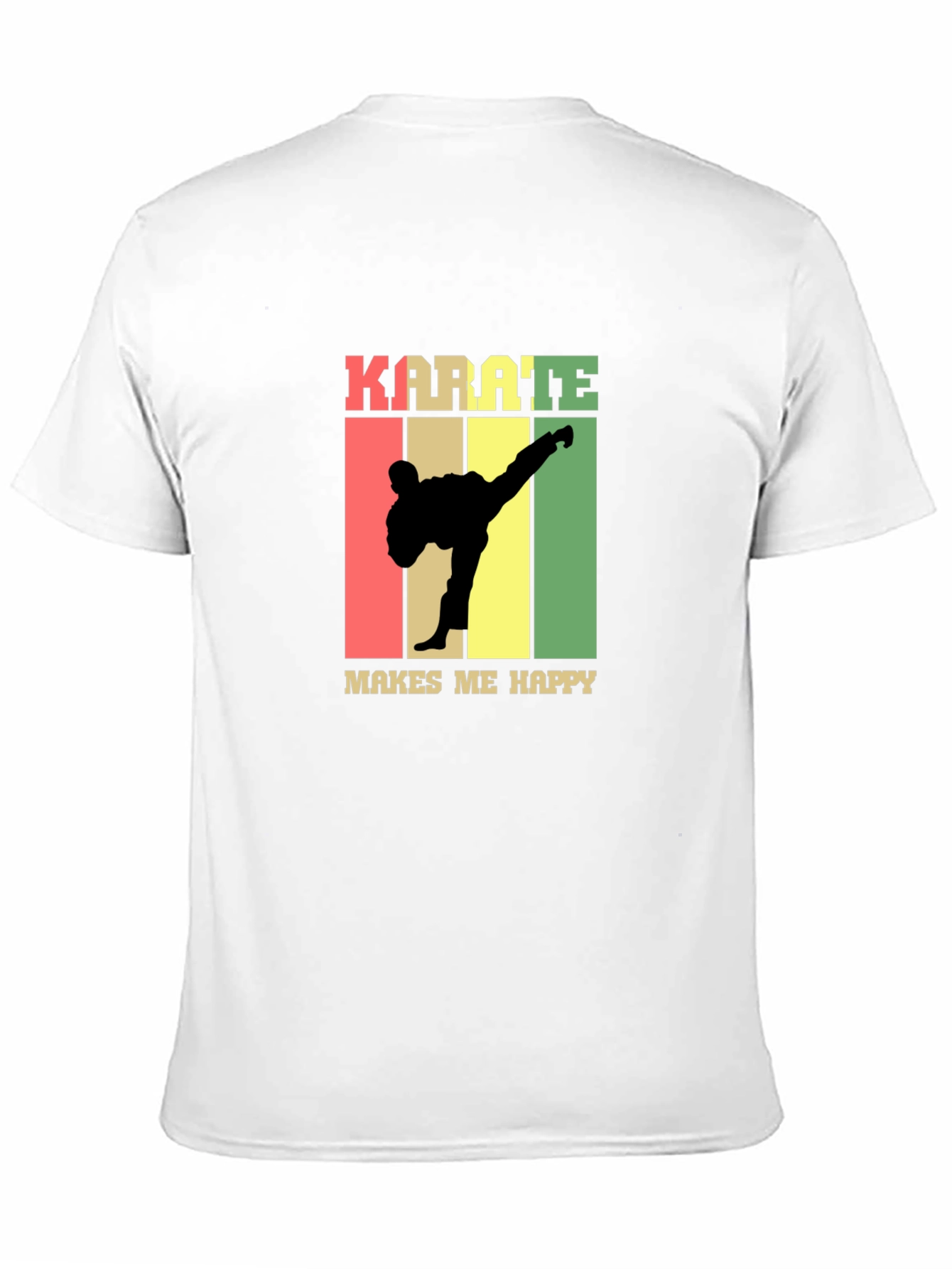 Karate Makes Me Happy T-Shirt - Black