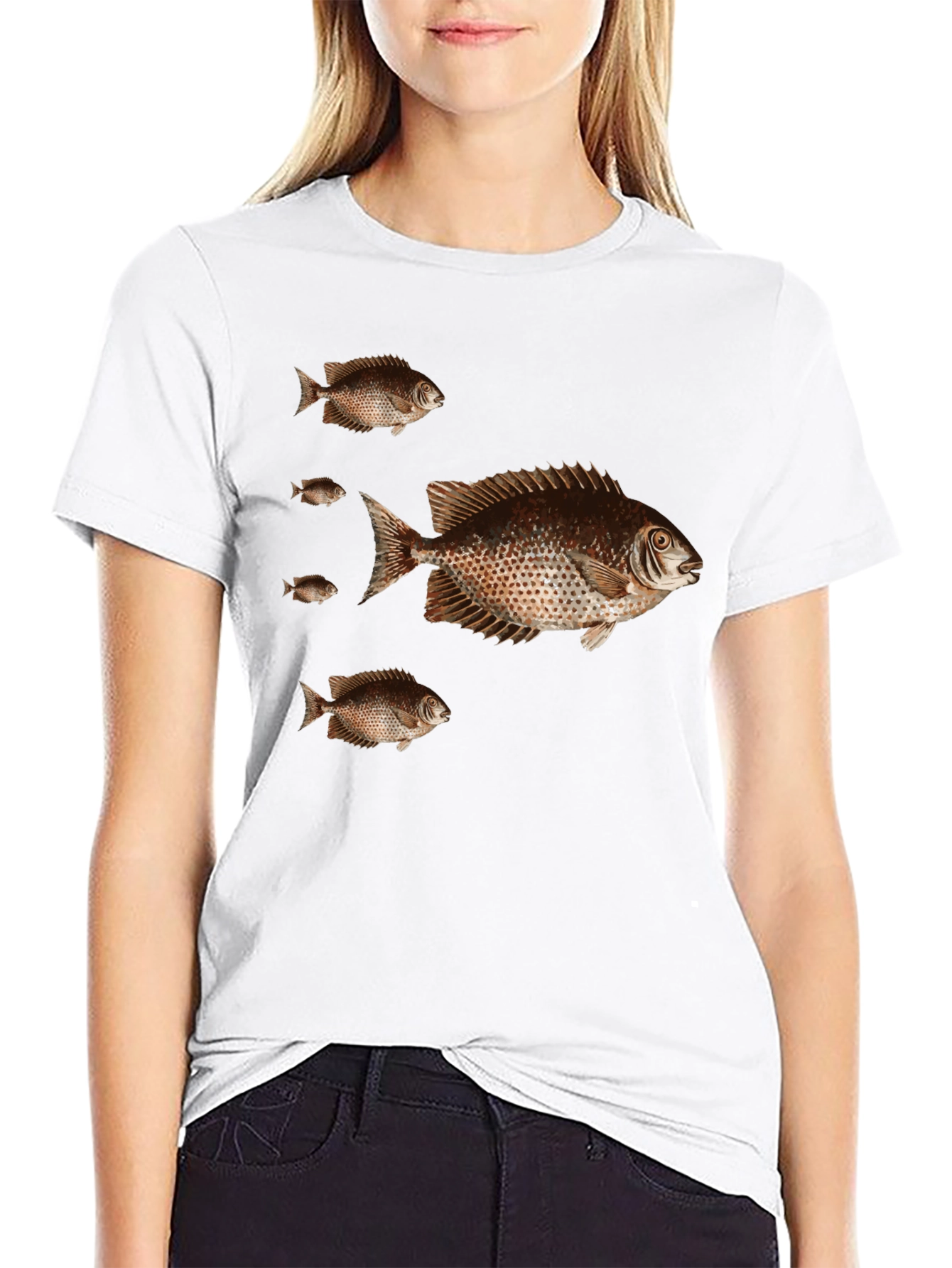 Fish Graphic Black T-Shirt
