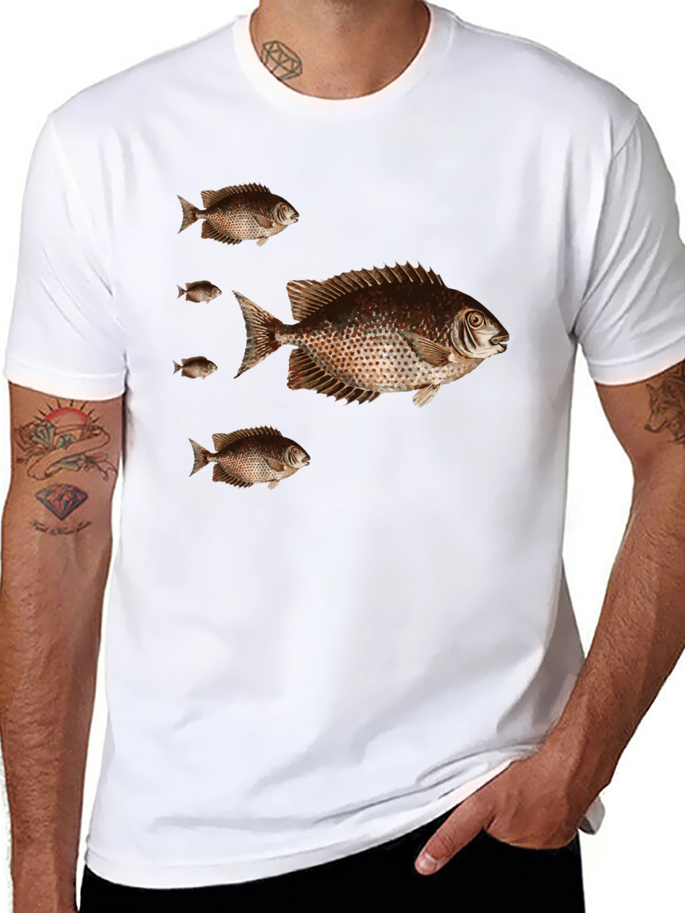 Fish Graphic Black T-Shirt