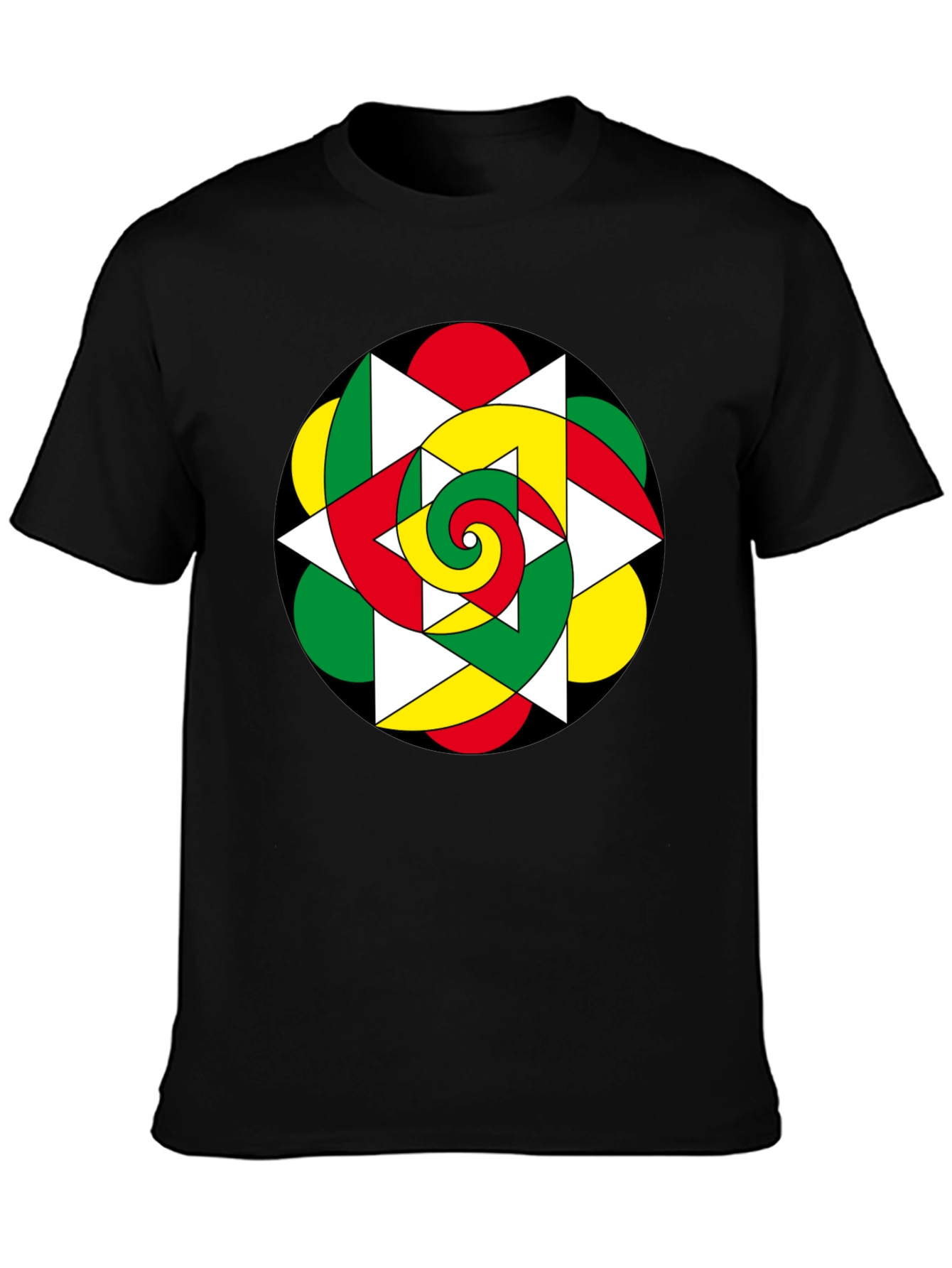 Abstract Geometric Spiral T-Shirt