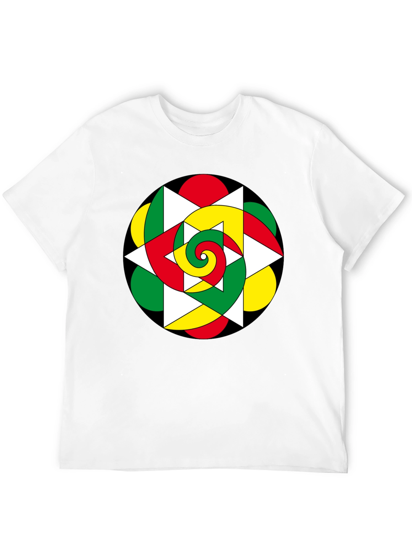 Abstract Geometric Spiral T-Shirt