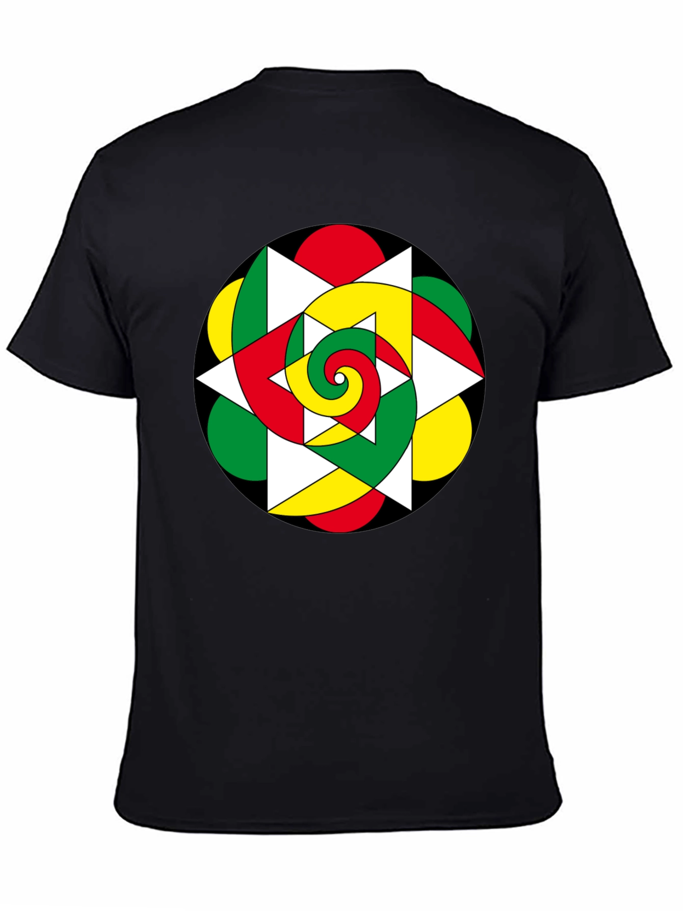 Abstract Geometric Spiral T-Shirt