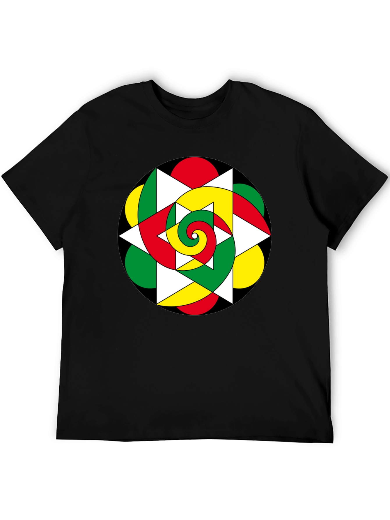 Abstract Geometric Spiral T-Shirt