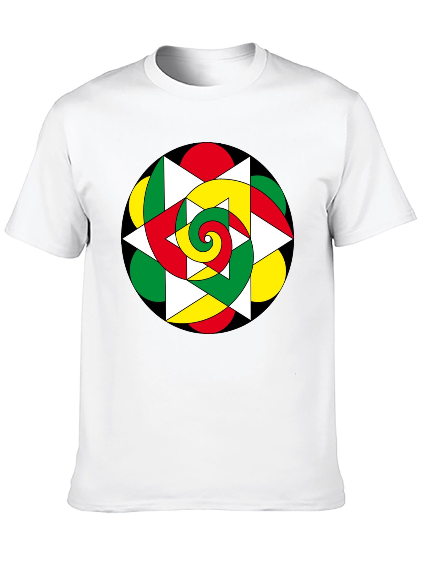 Abstract Geometric Spiral T-Shirt