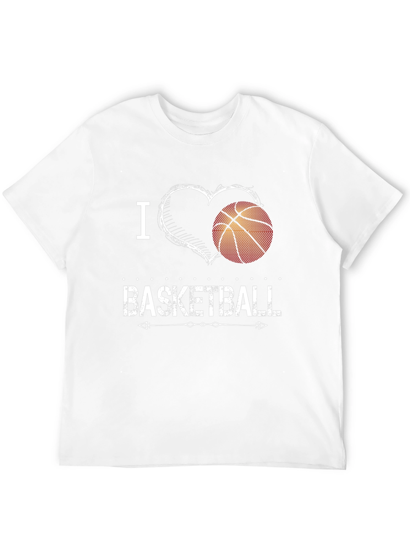 I Heart Basketball Black Graphic Tee