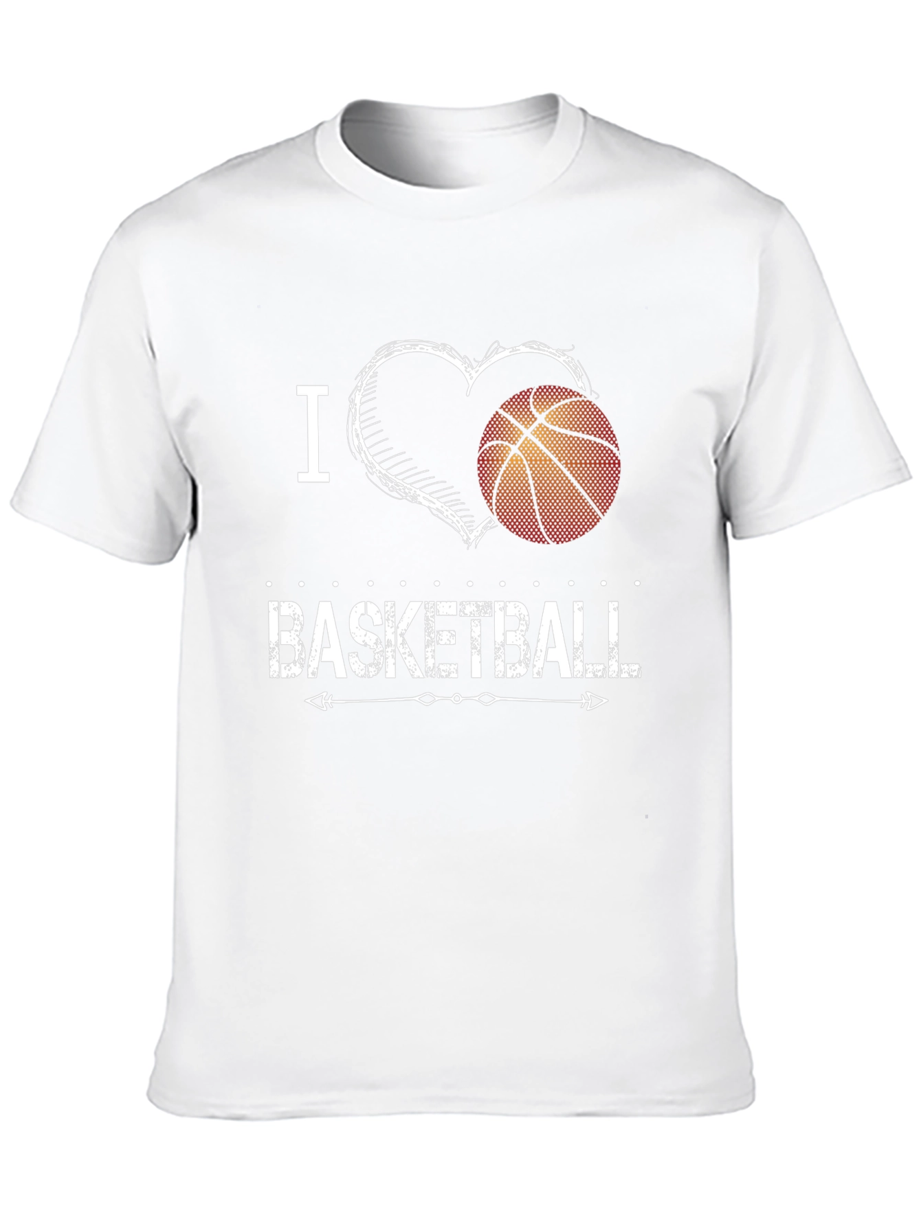 I Heart Basketball Black Graphic Tee
