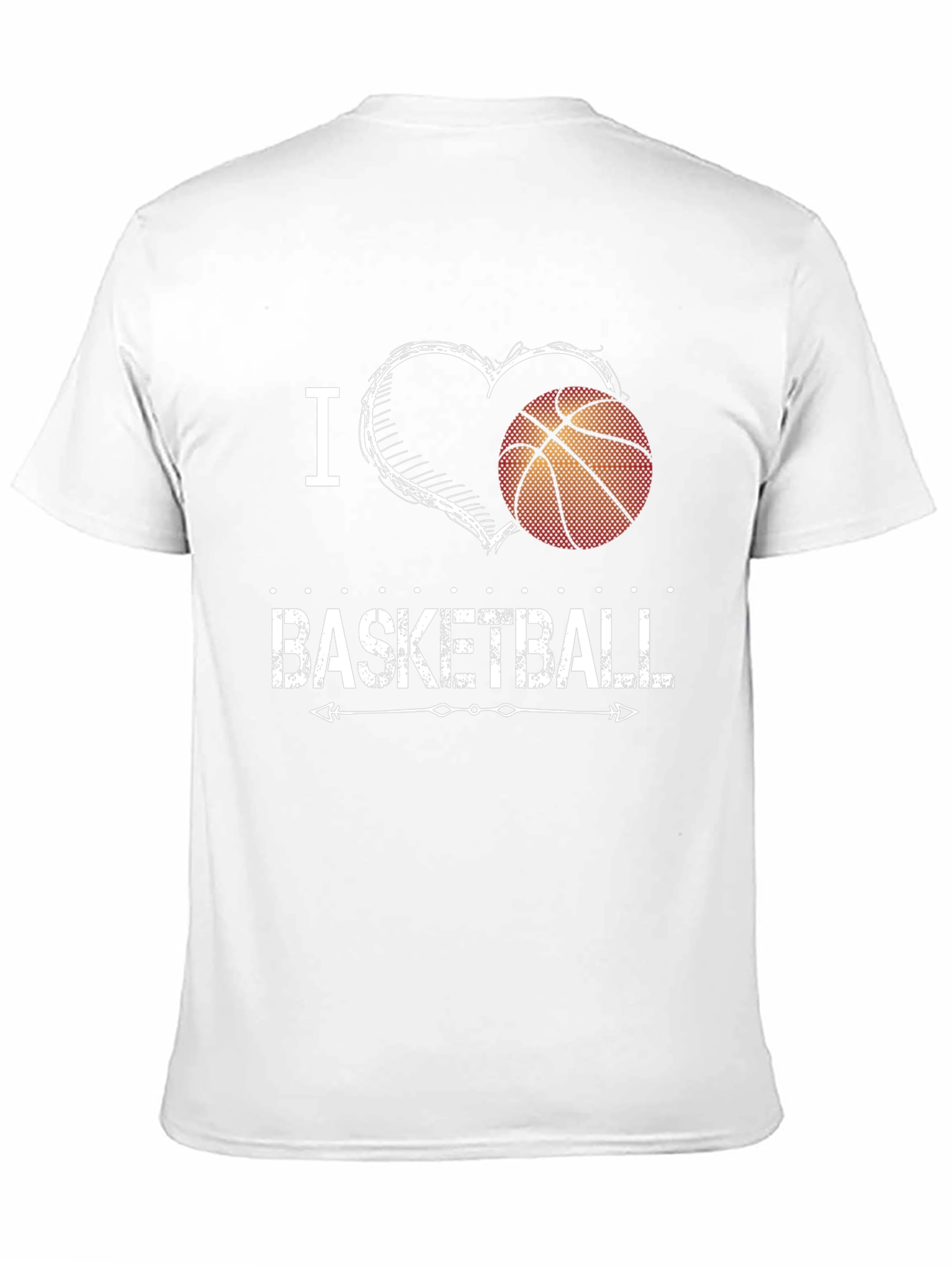I Heart Basketball Black Graphic Tee