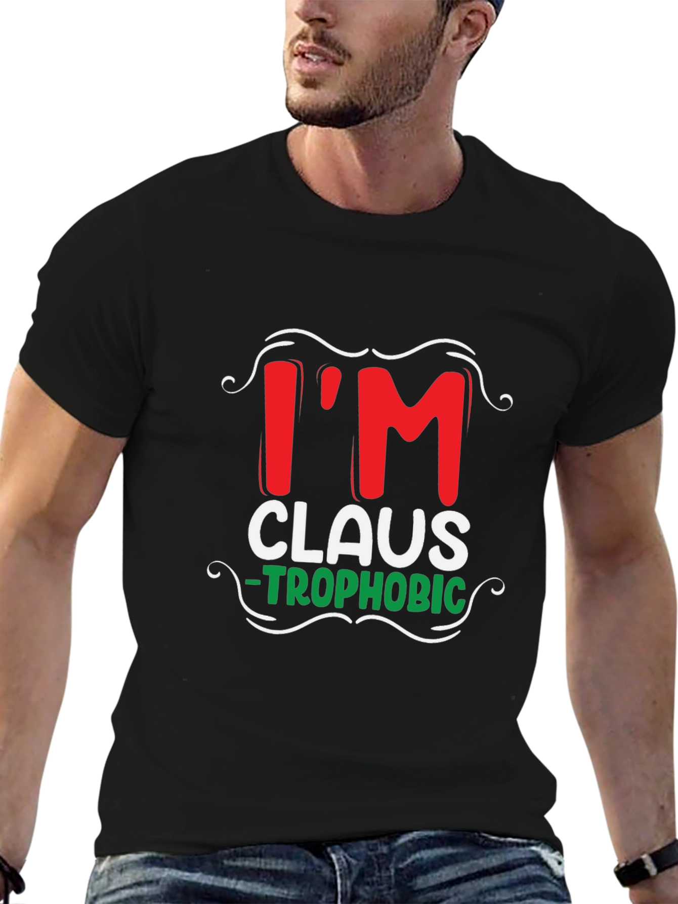 Im Claus-Trophobic Funny Christmas T-Shirt