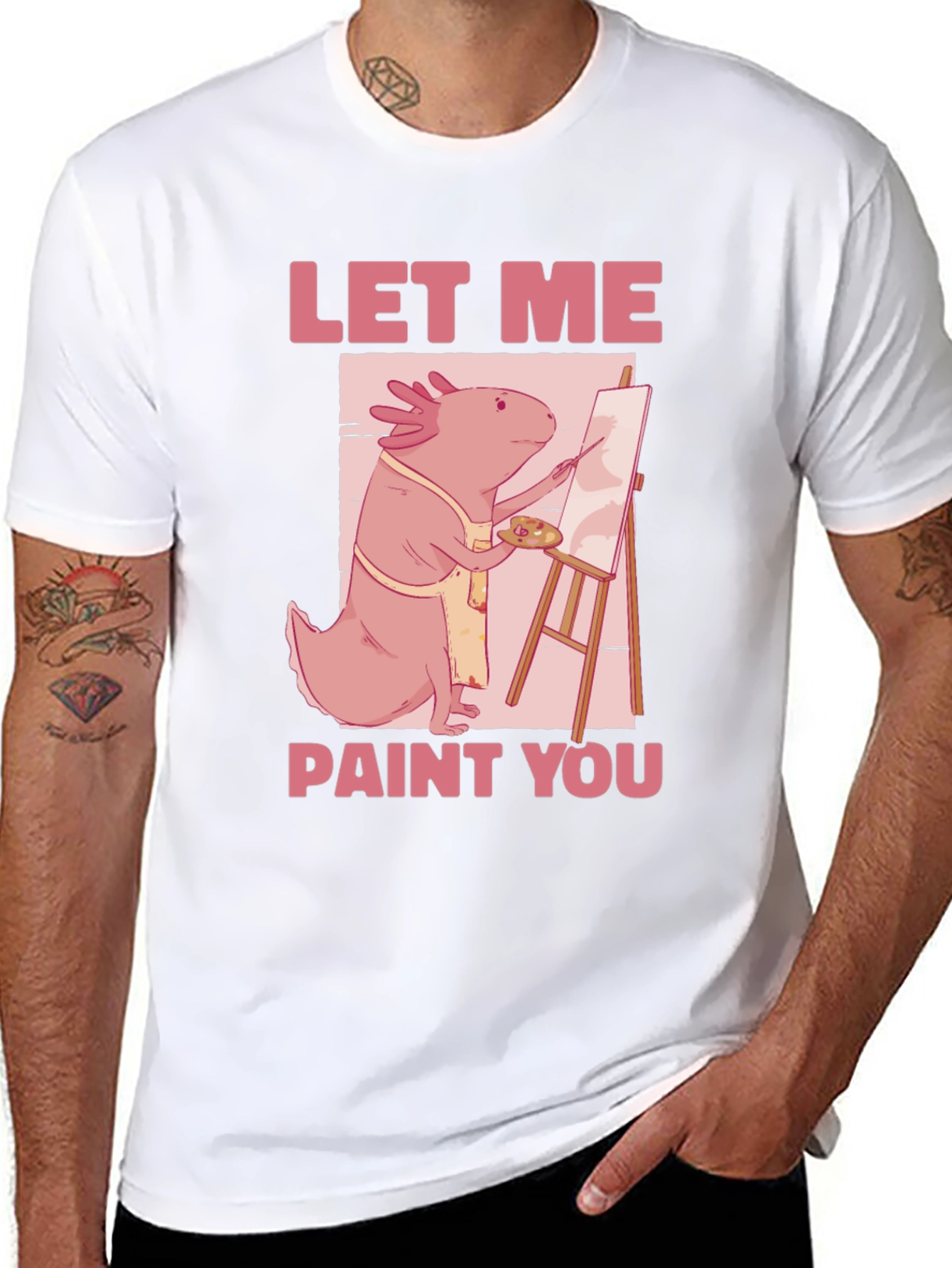 Axolotl Artist Graphic Tee - Let Me Paint You