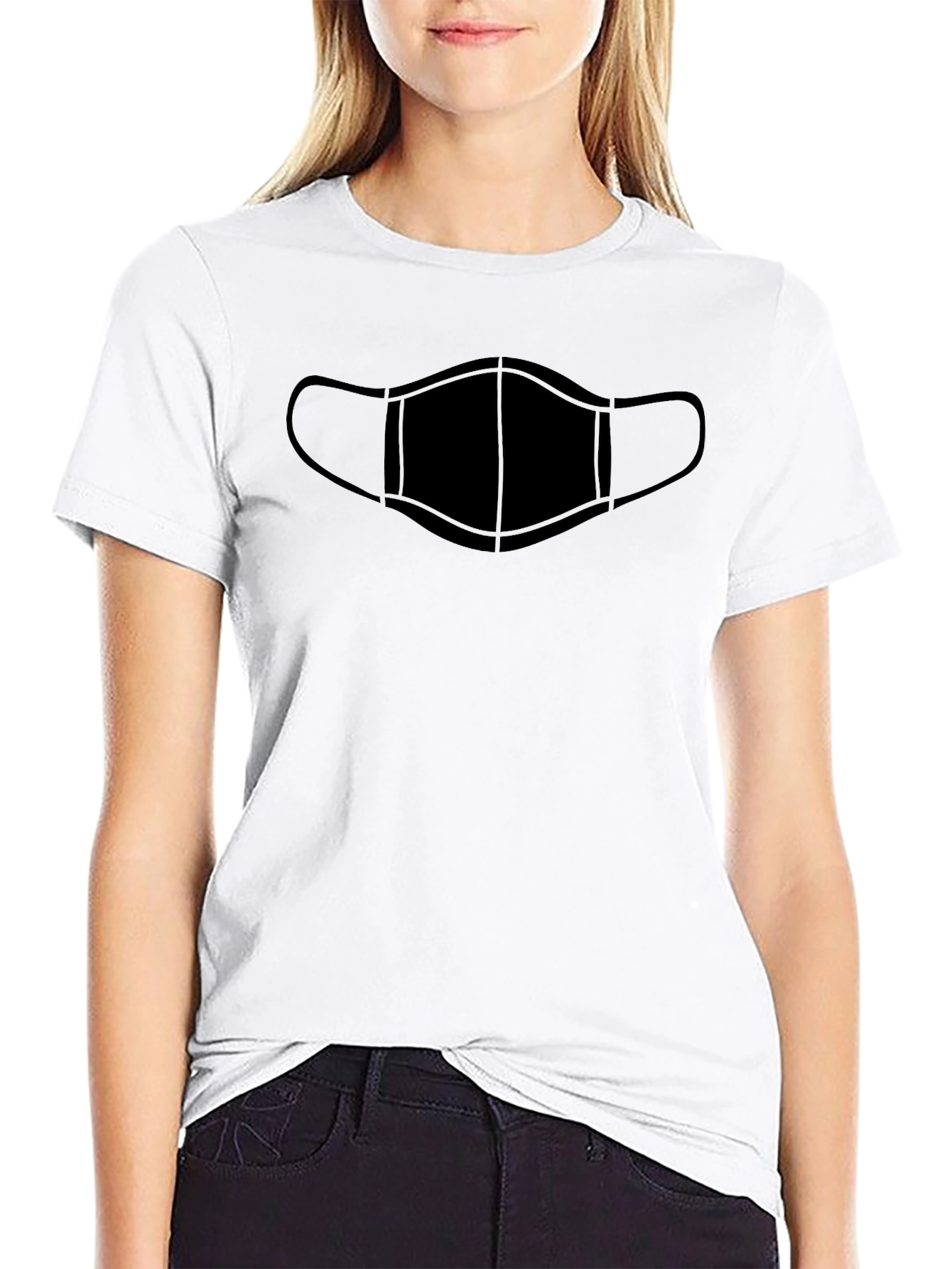 Mask Graphic Black T-Shirt