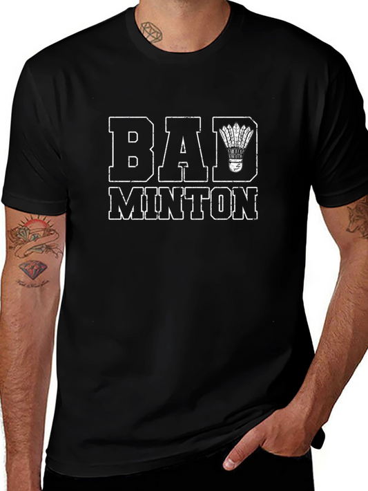 Badminton Graphic Tee - Sporty Casual T-Shirt