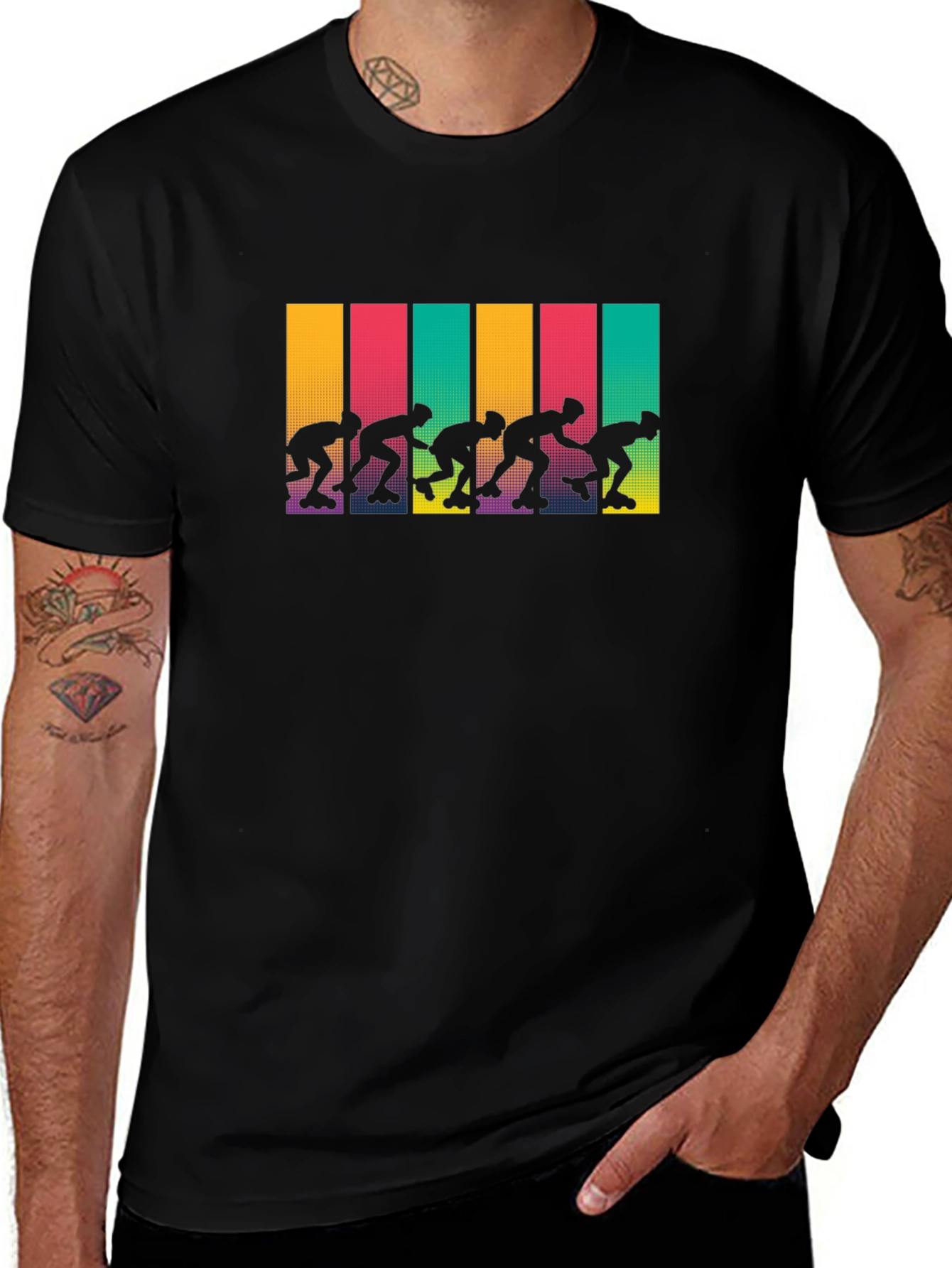 Retro Roller Skate T-Shirt - Funky 80s Style