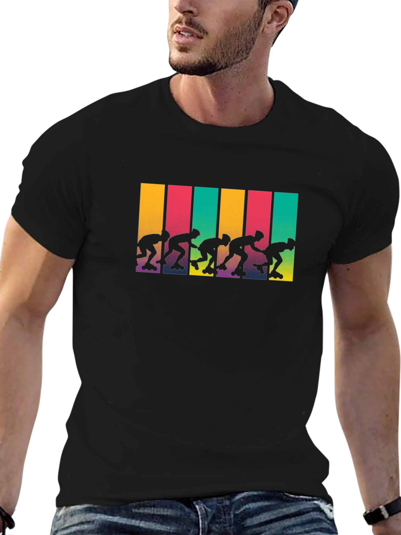 Retro Roller Skate T-Shirt - Funky 80s Style