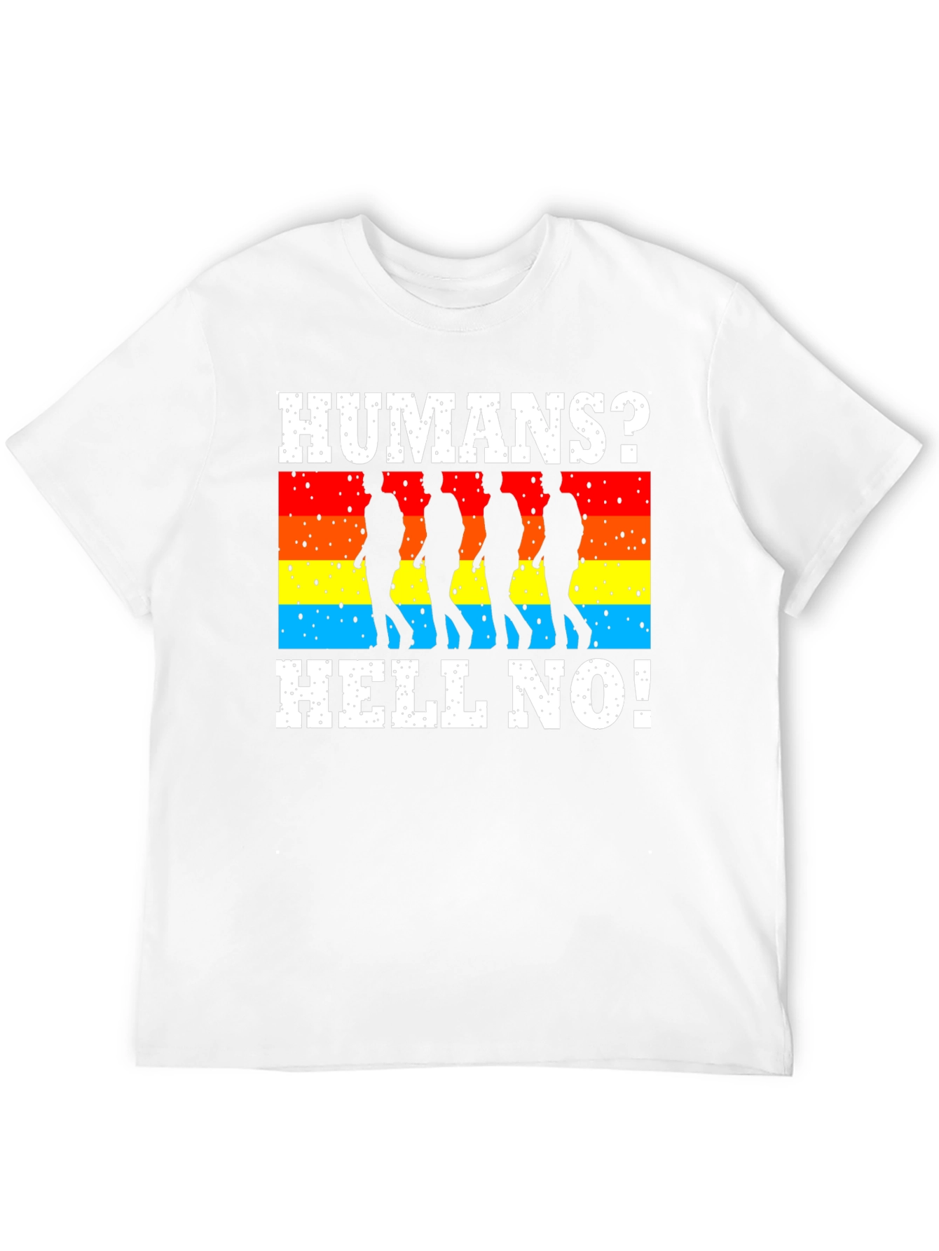 Humans? Hell No! T-Shirt - Funny Walking Dead Design