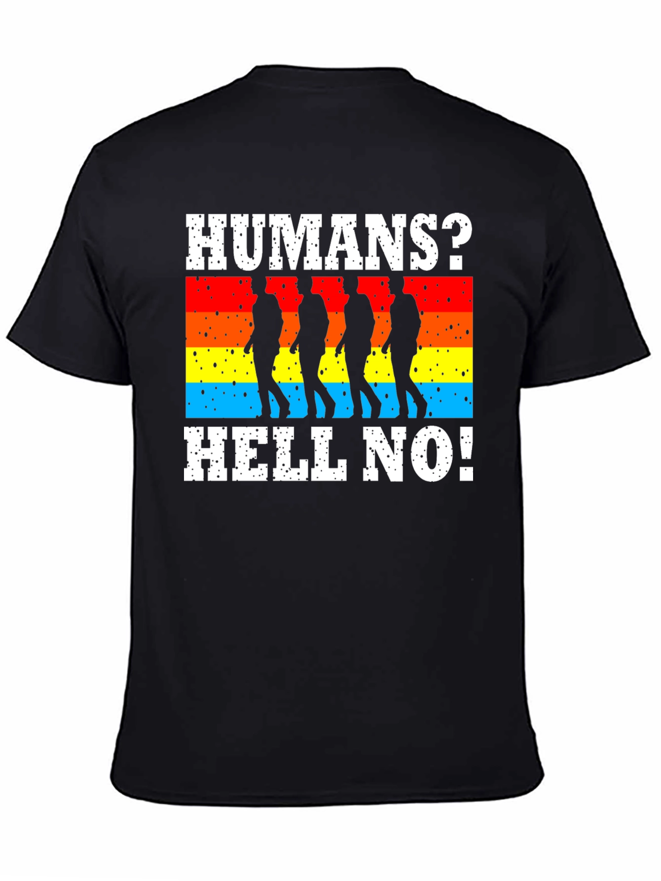 Humans? Hell No! T-Shirt - Funny Walking Dead Design