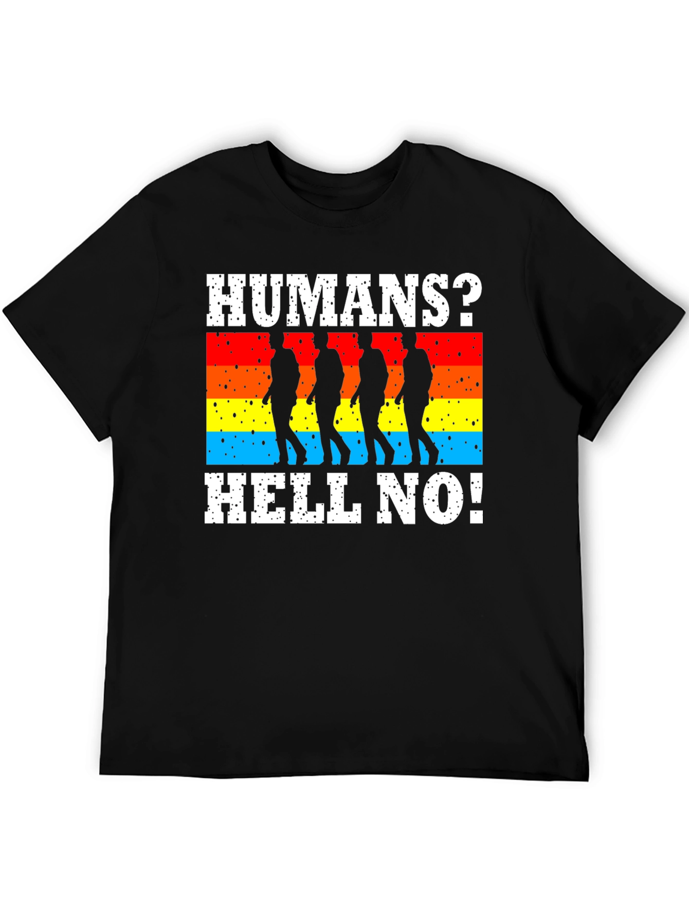 Humans? Hell No! T-Shirt - Funny Walking Dead Design