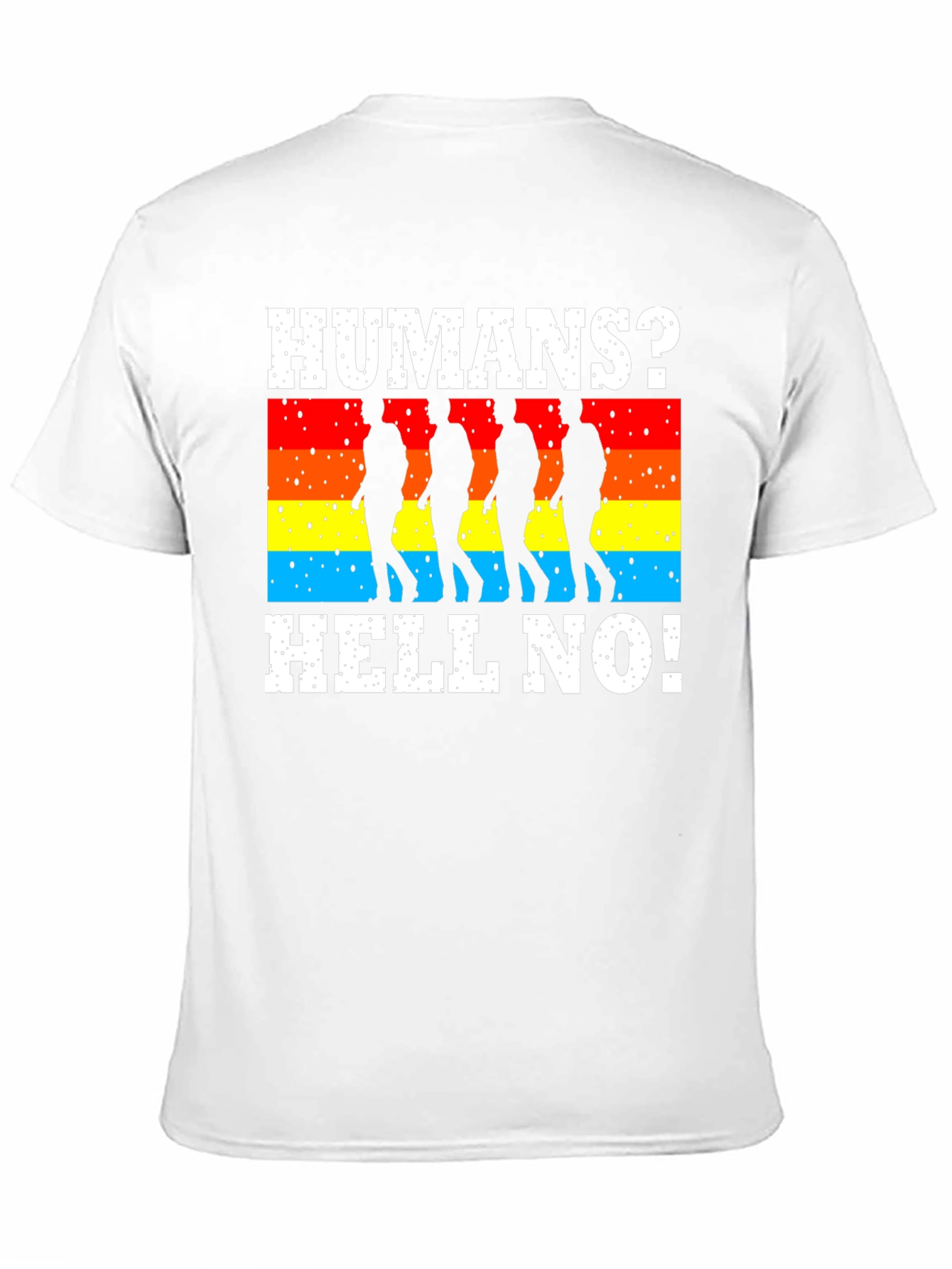 Humans? Hell No! T-Shirt - Funny Walking Dead Design