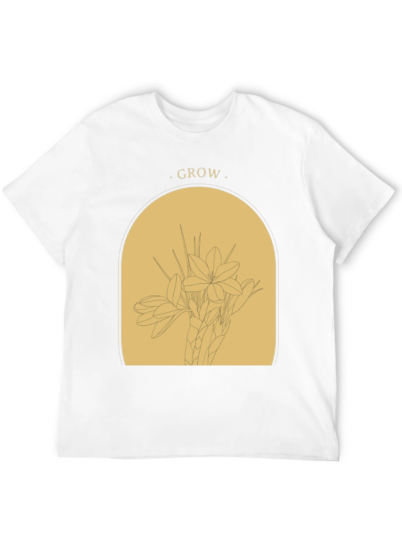 Grow Graphic T-Shirt - Black Botanical Tee