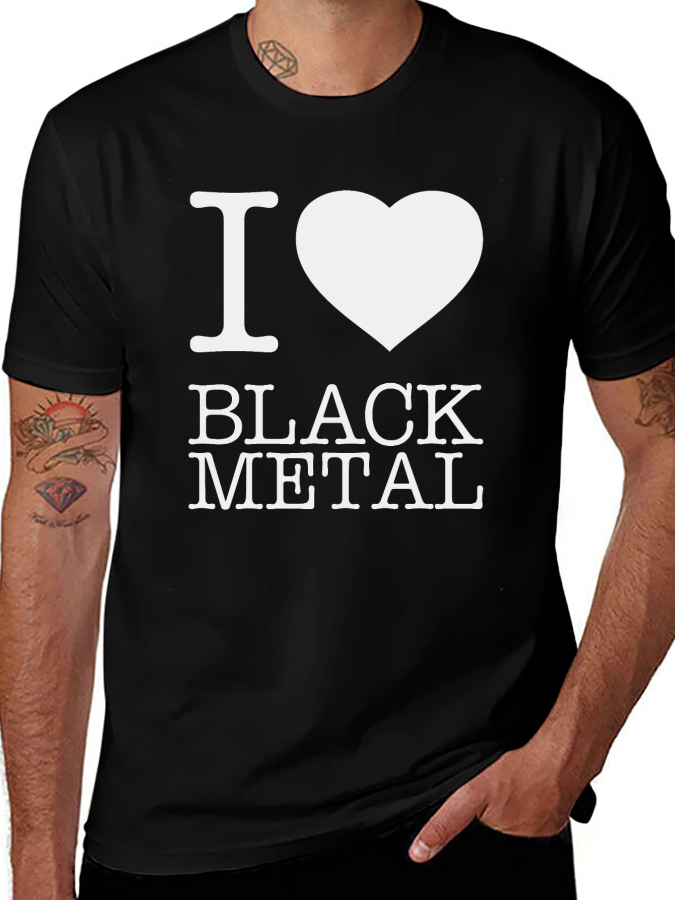 I Heart Black Metal T-Shirt - Bold Graphic Tee