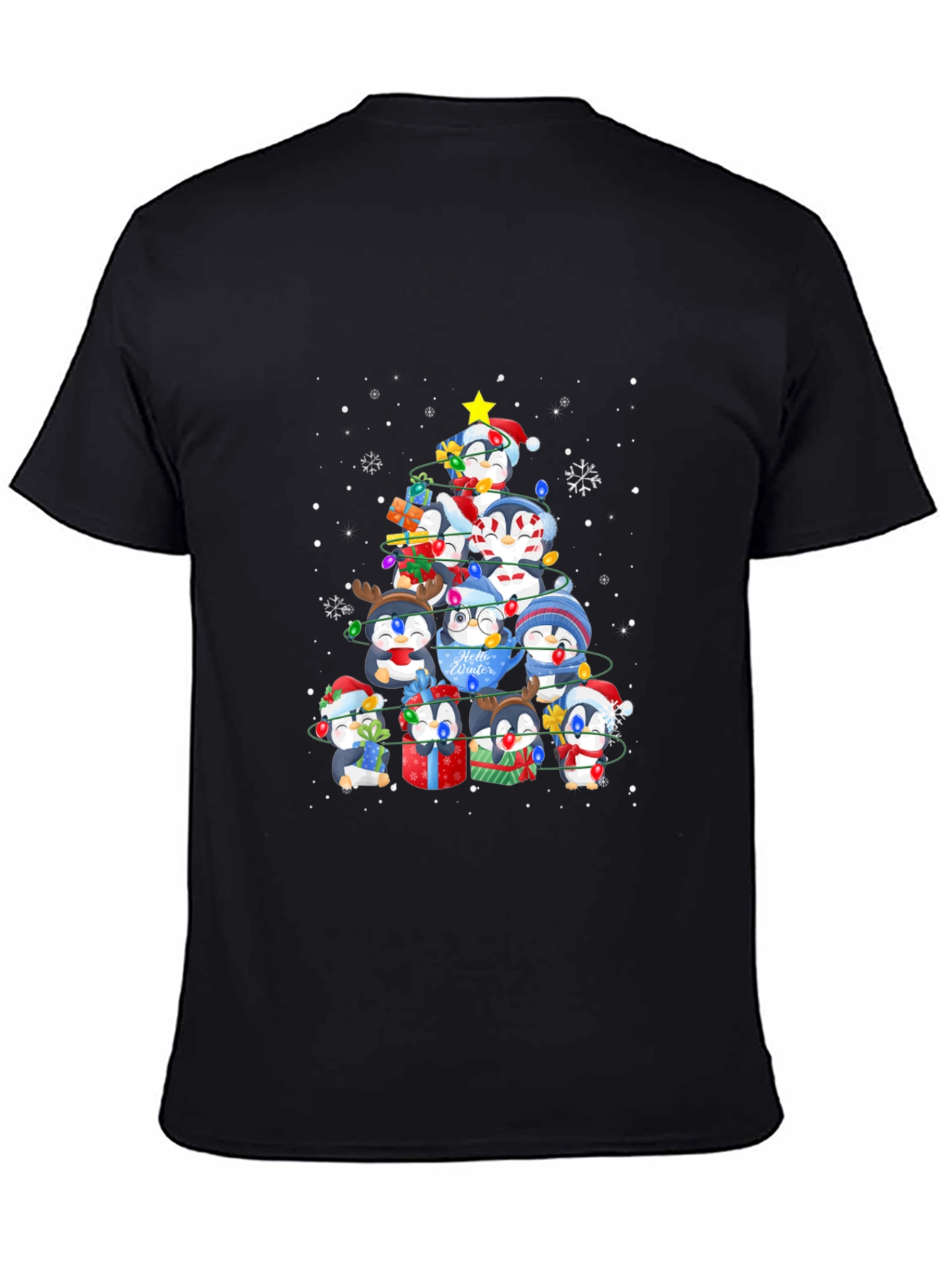 Penguin Christmas Tree T-Shirt - Holiday Cheer
