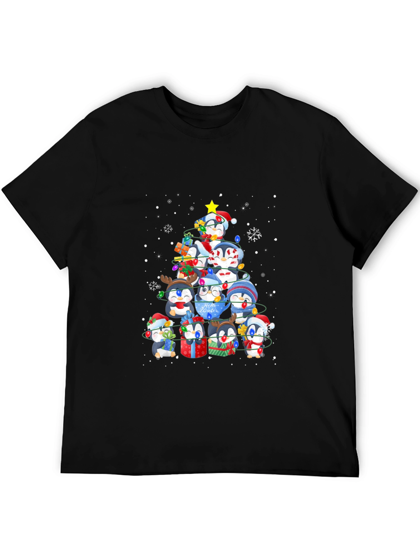 Penguin Christmas Tree T-Shirt - Holiday Cheer