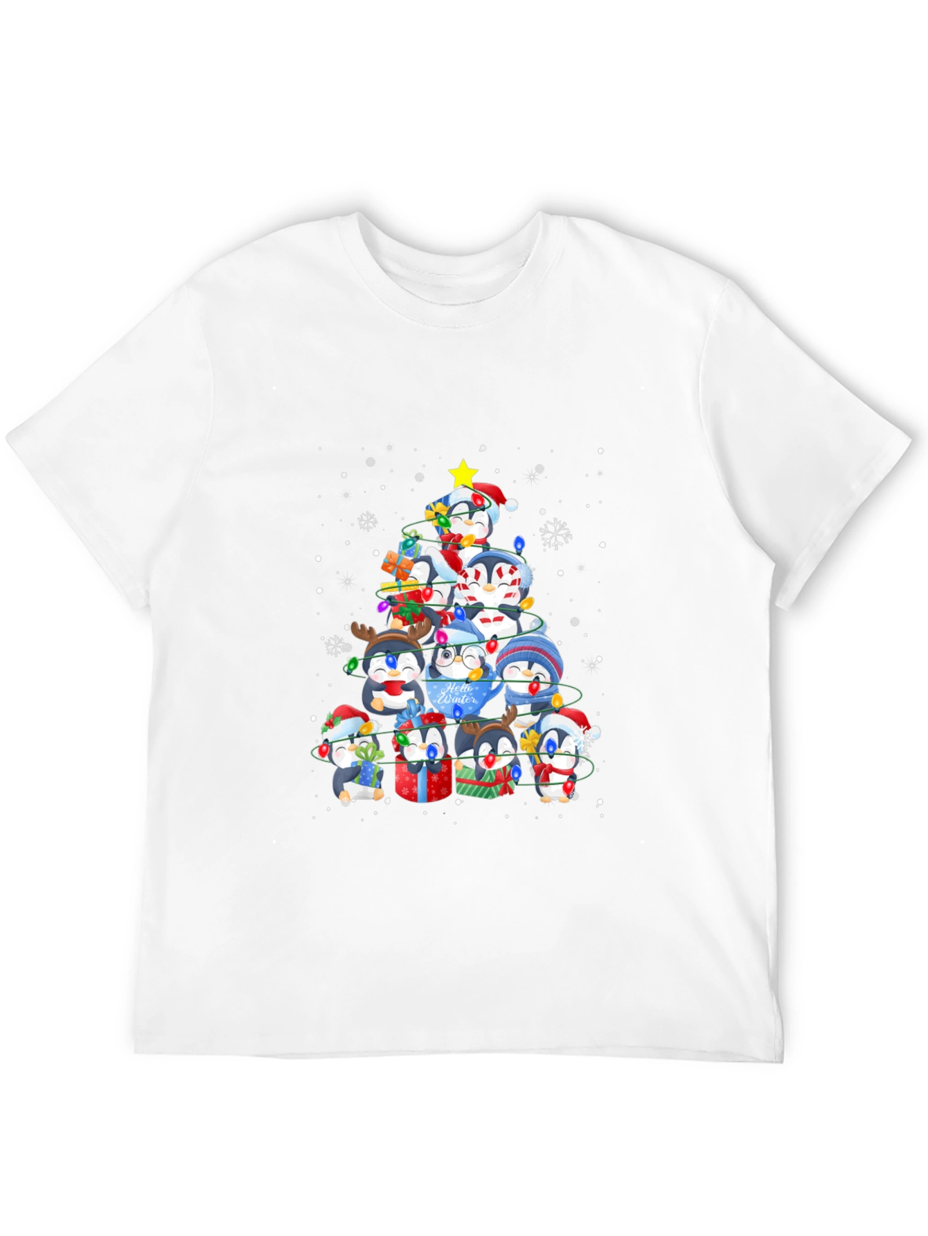 Penguin Christmas Tree T-Shirt - Holiday Cheer